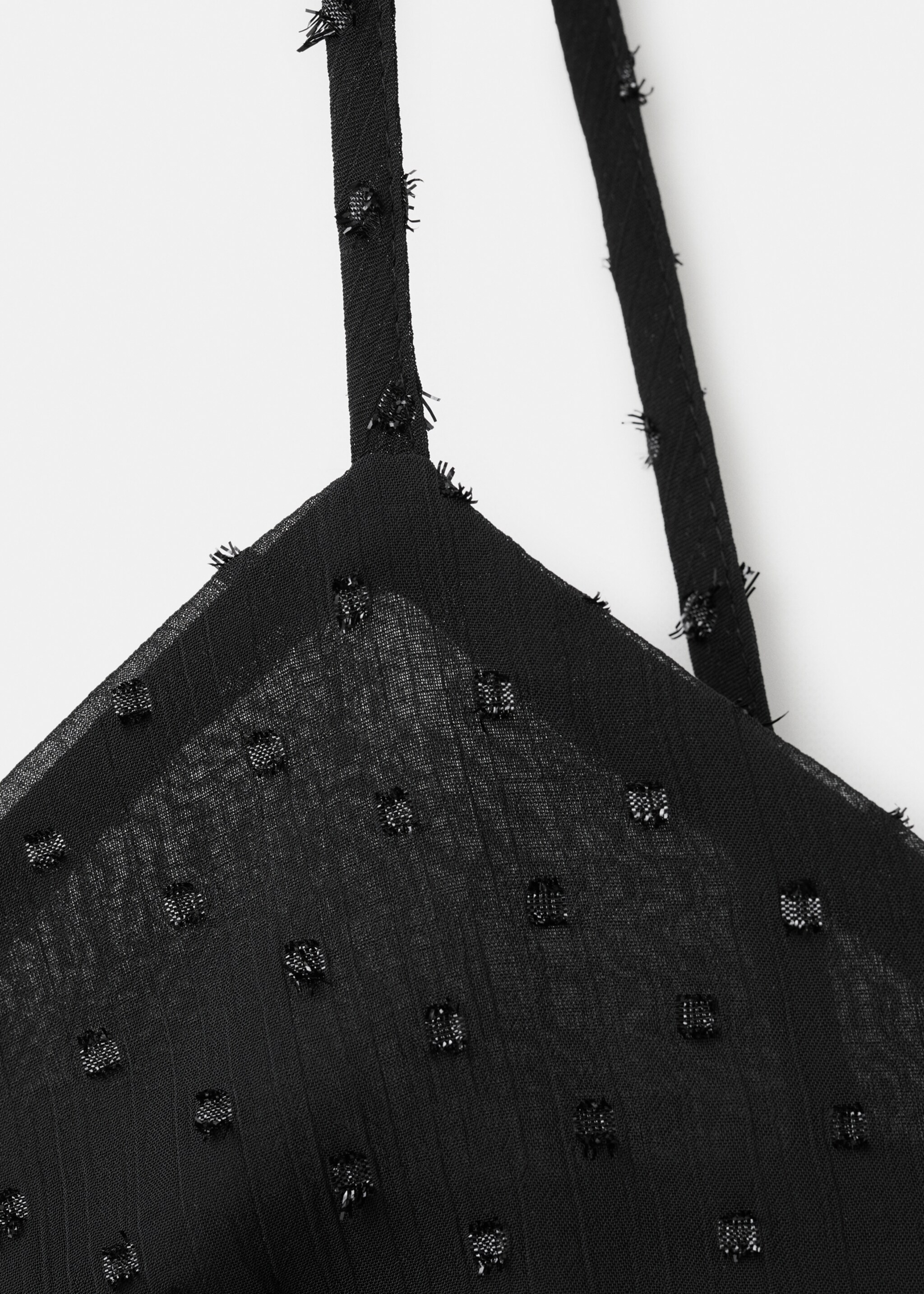 Top plumetis à volants - Détail de l'article 8, Noir. Ref: 17048275-00.