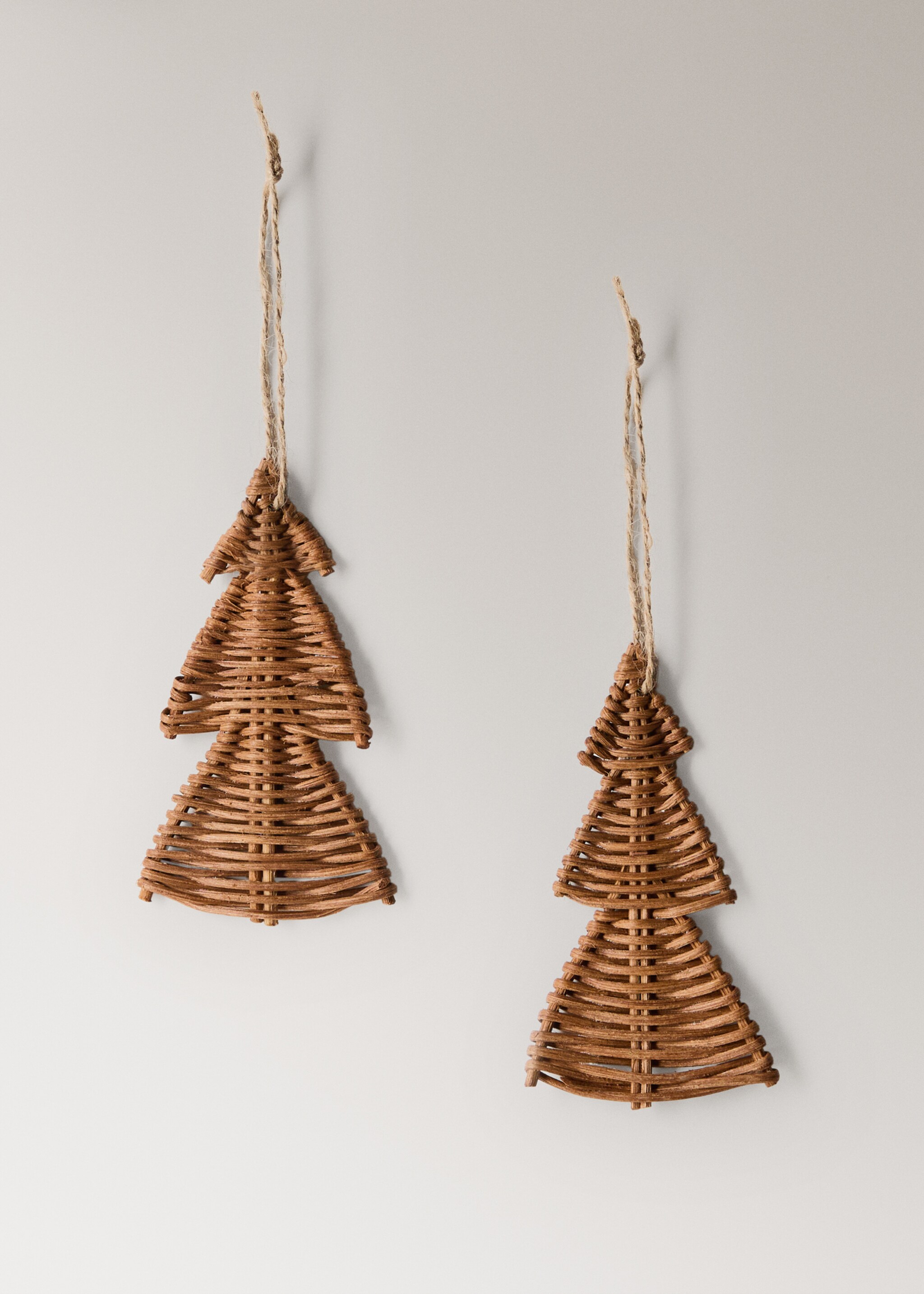 Rattan tree decorations - Details of the article 2, Brown. Ref: 17048283-00.