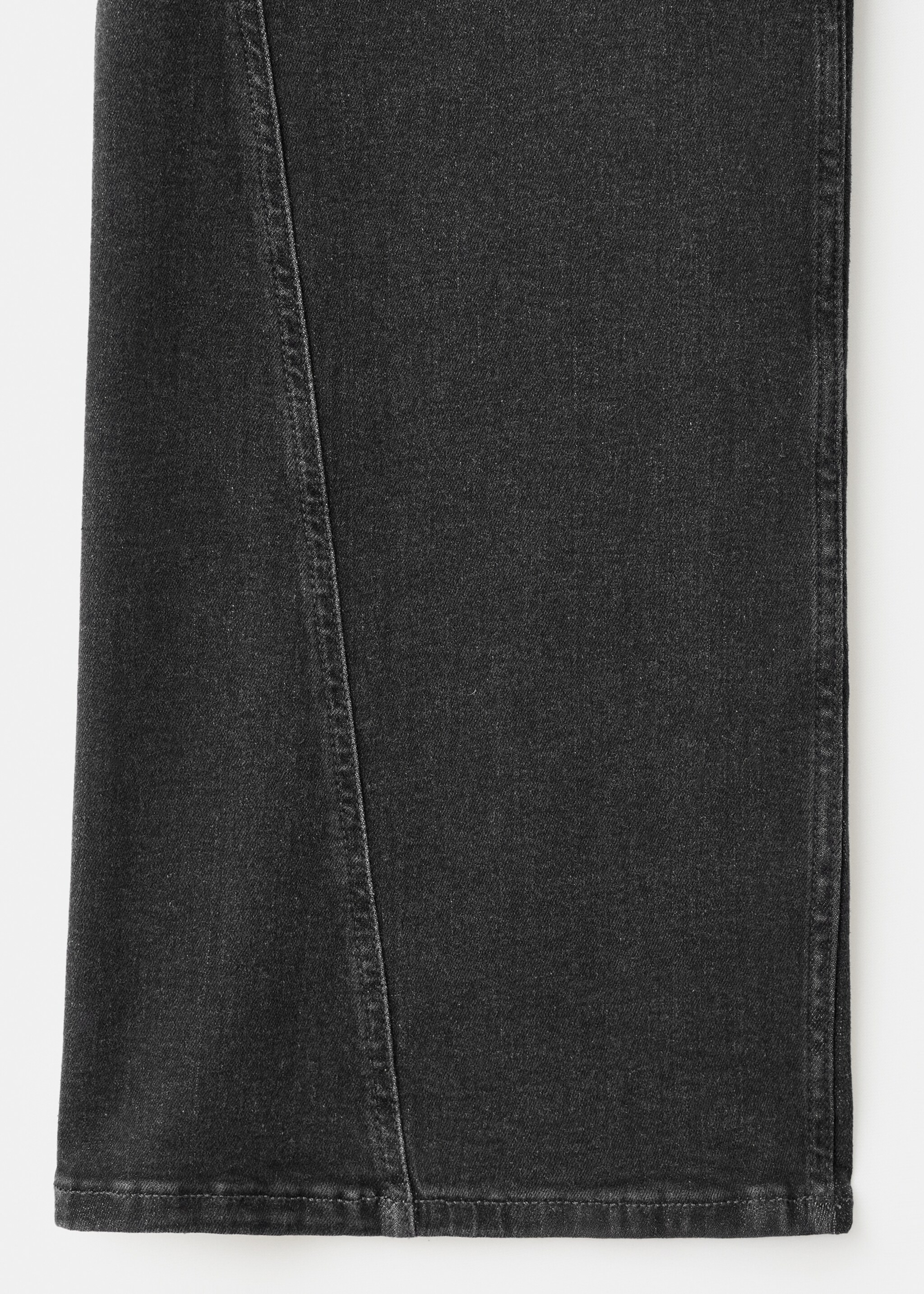 Low-waist studded jeans - Details of the article 0, Black denim. Ref: 17048284-00.