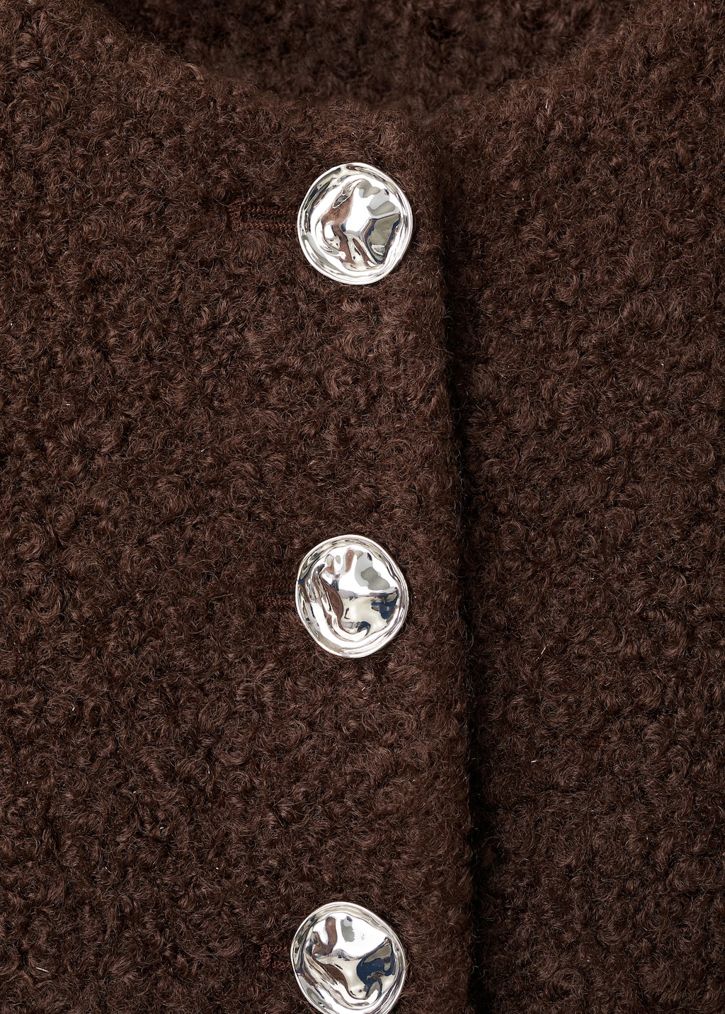 Bouclé jacket with jewel buttons