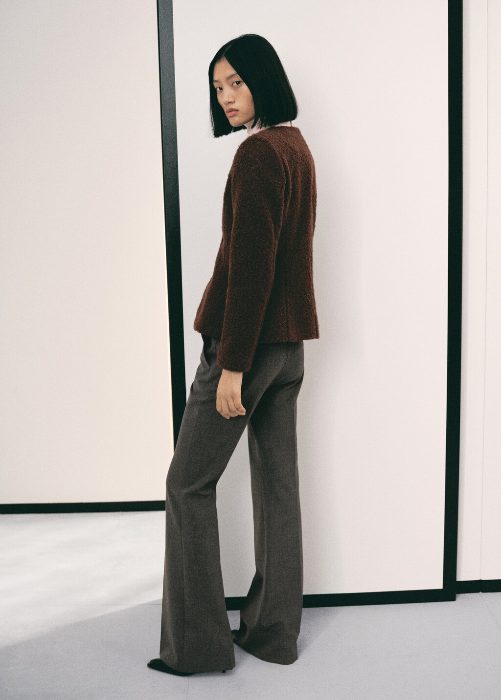 Mango Bouclé jacket with jewel buttons