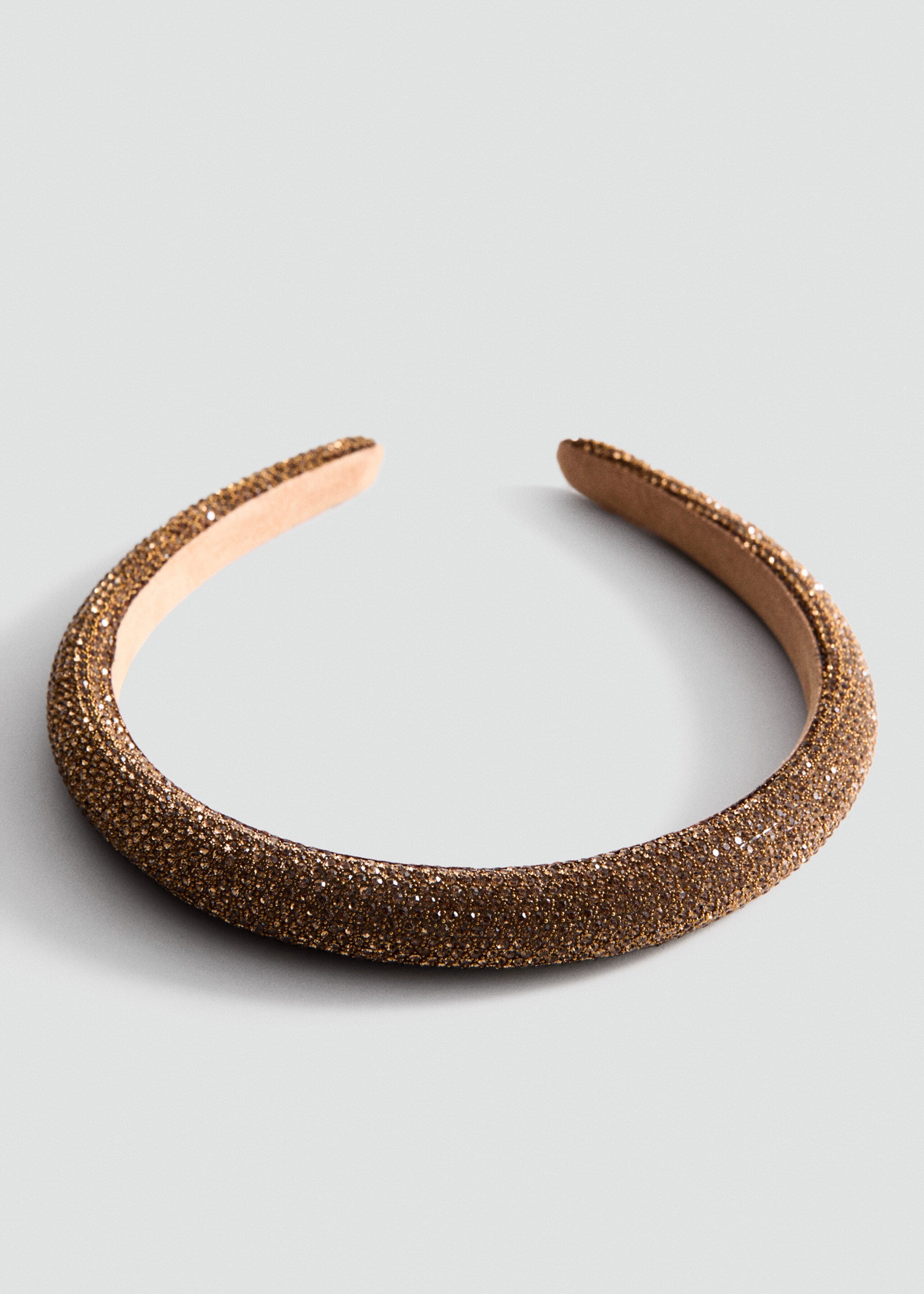Crystal headband - Details of the article 1, Gold. Ref: 17048289-00.