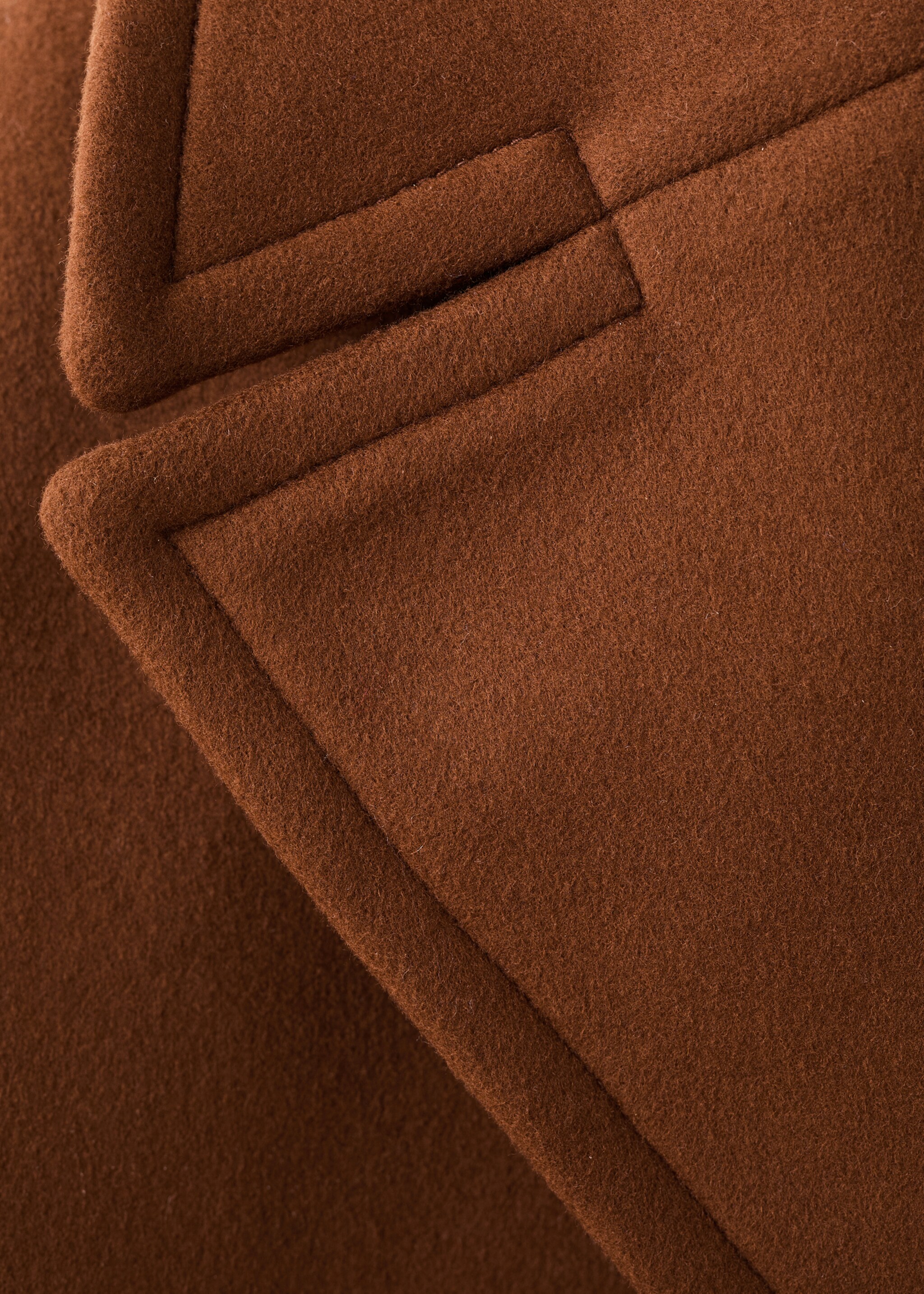 Lapel Manteco wool coat - Details of the article 0, Medium Brown. Ref: 17048292-00.