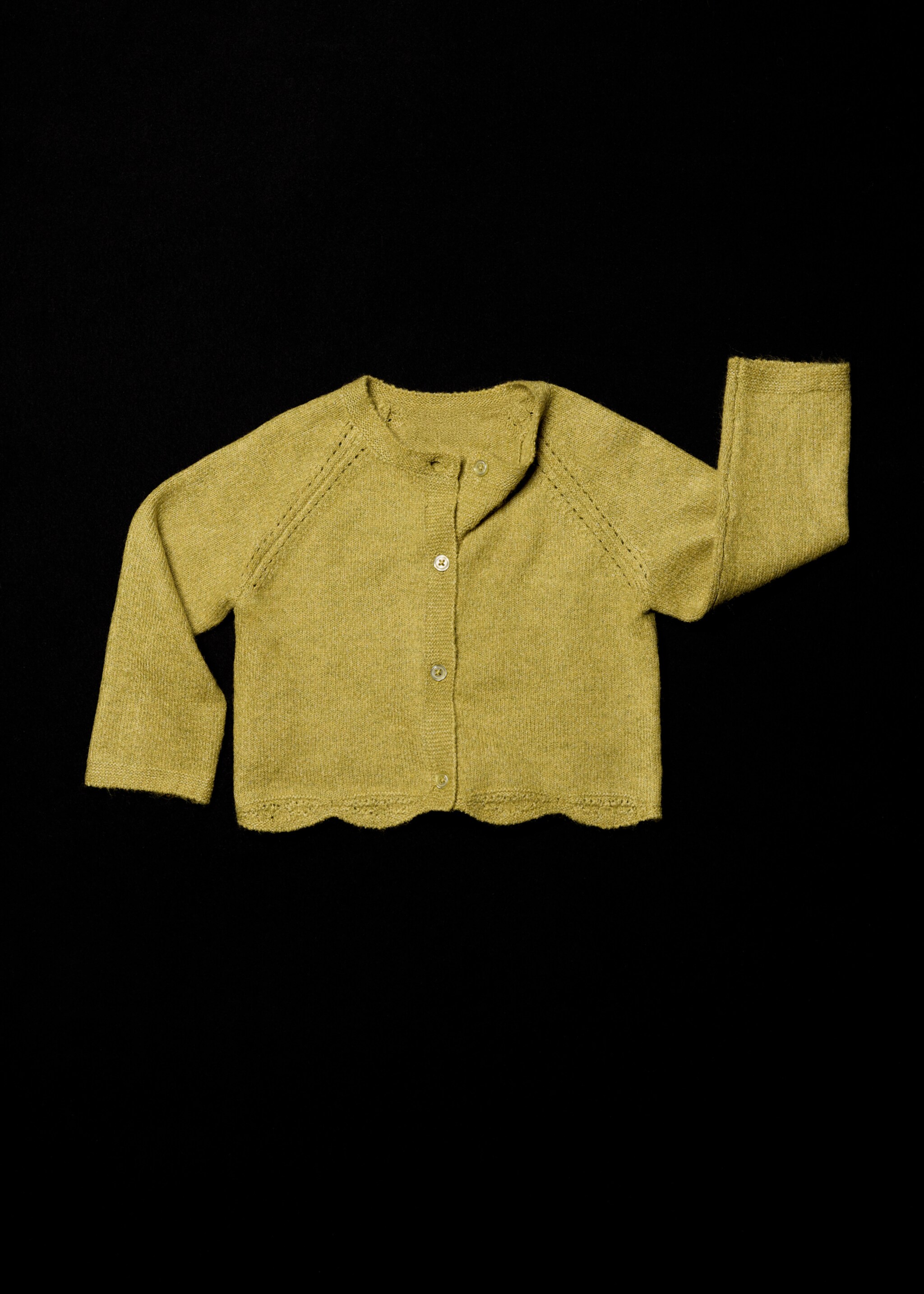 Openwork details cardigan - Details of the article 5, Green. Ref: 17048633-00.
