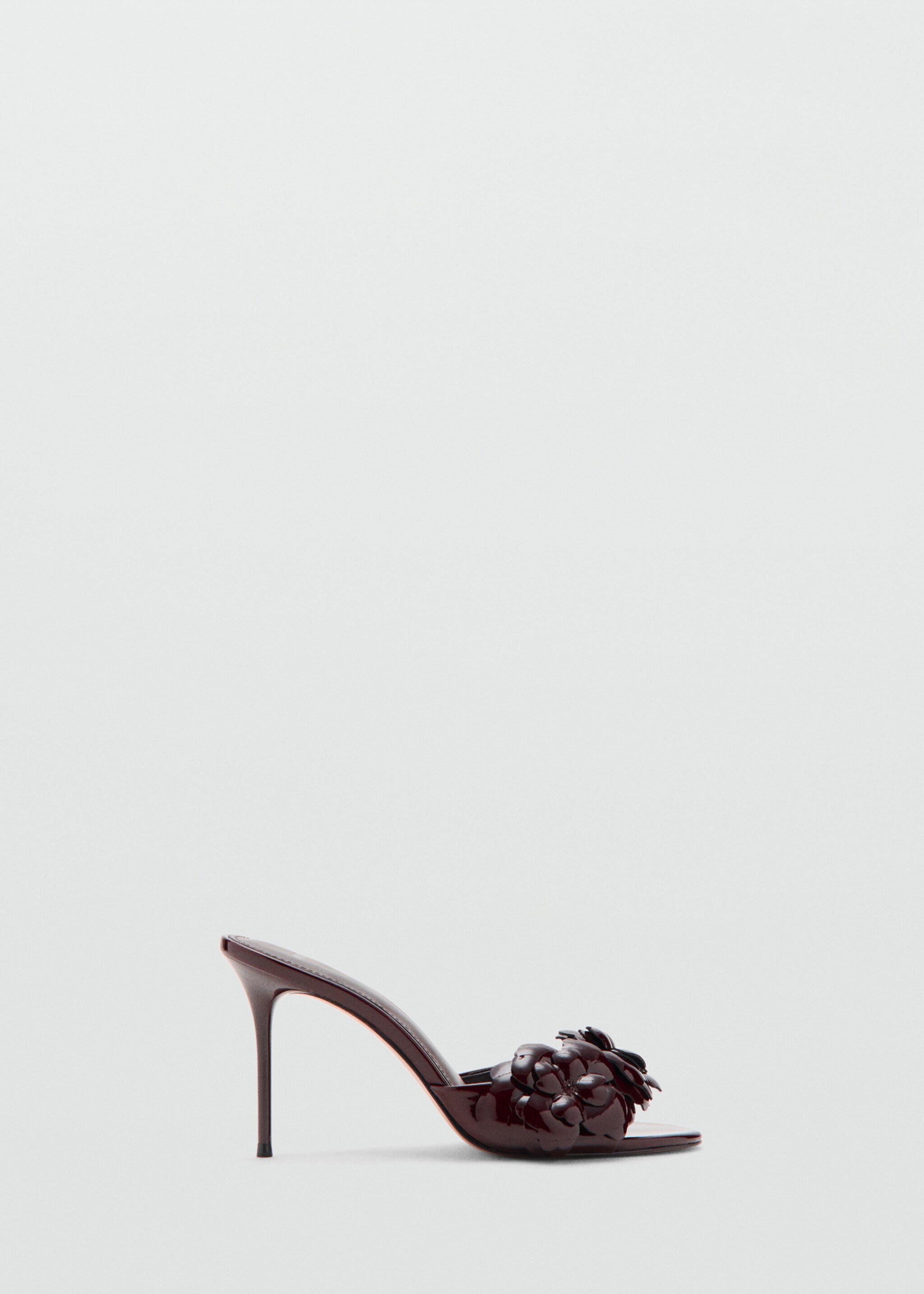 Patent leather floral heeled sandals - Article without model, Chocolate. Ref: 17048636-00.