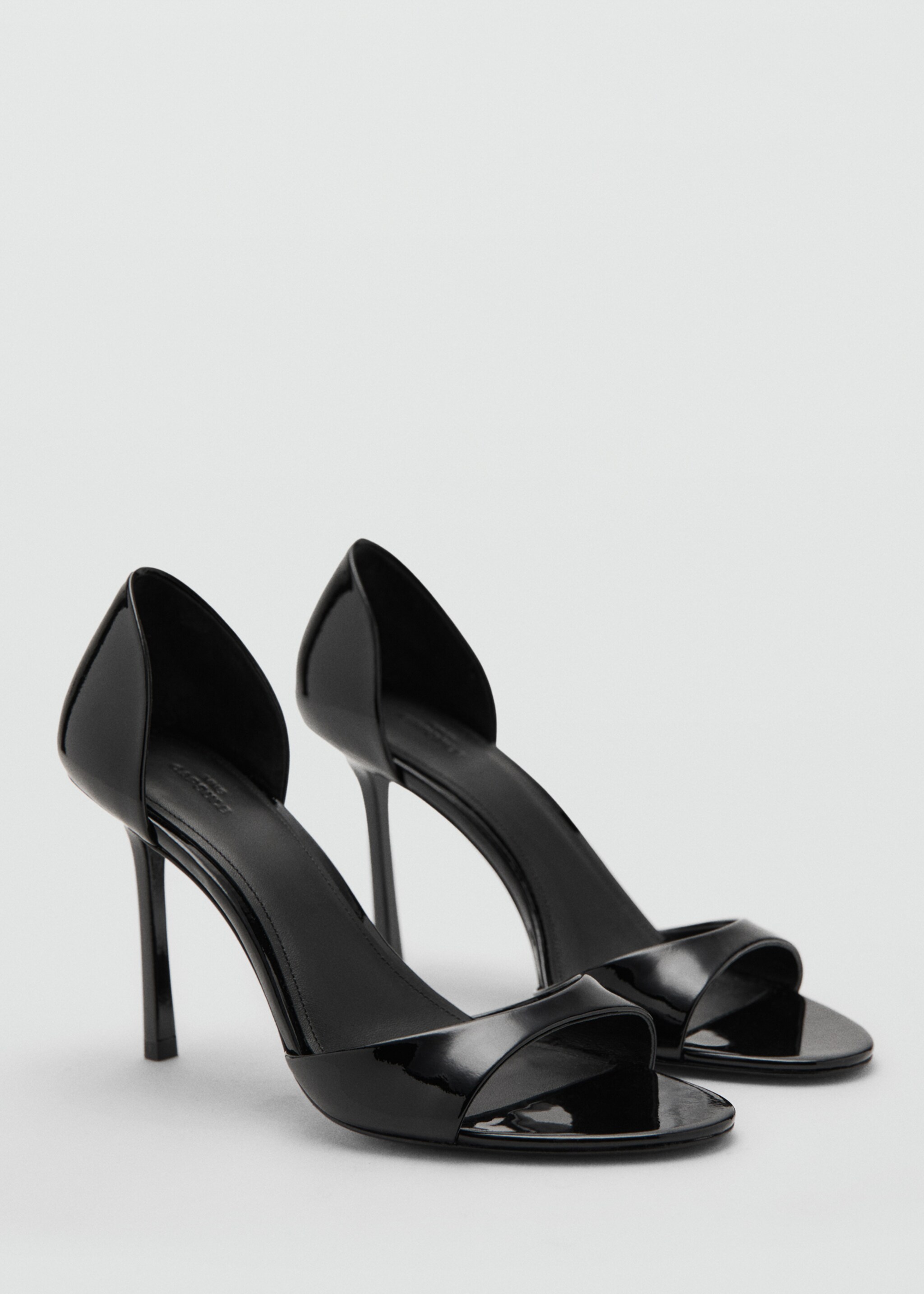 Heel leather sandals - Medium plane, Black. Ref: 17048641-00.