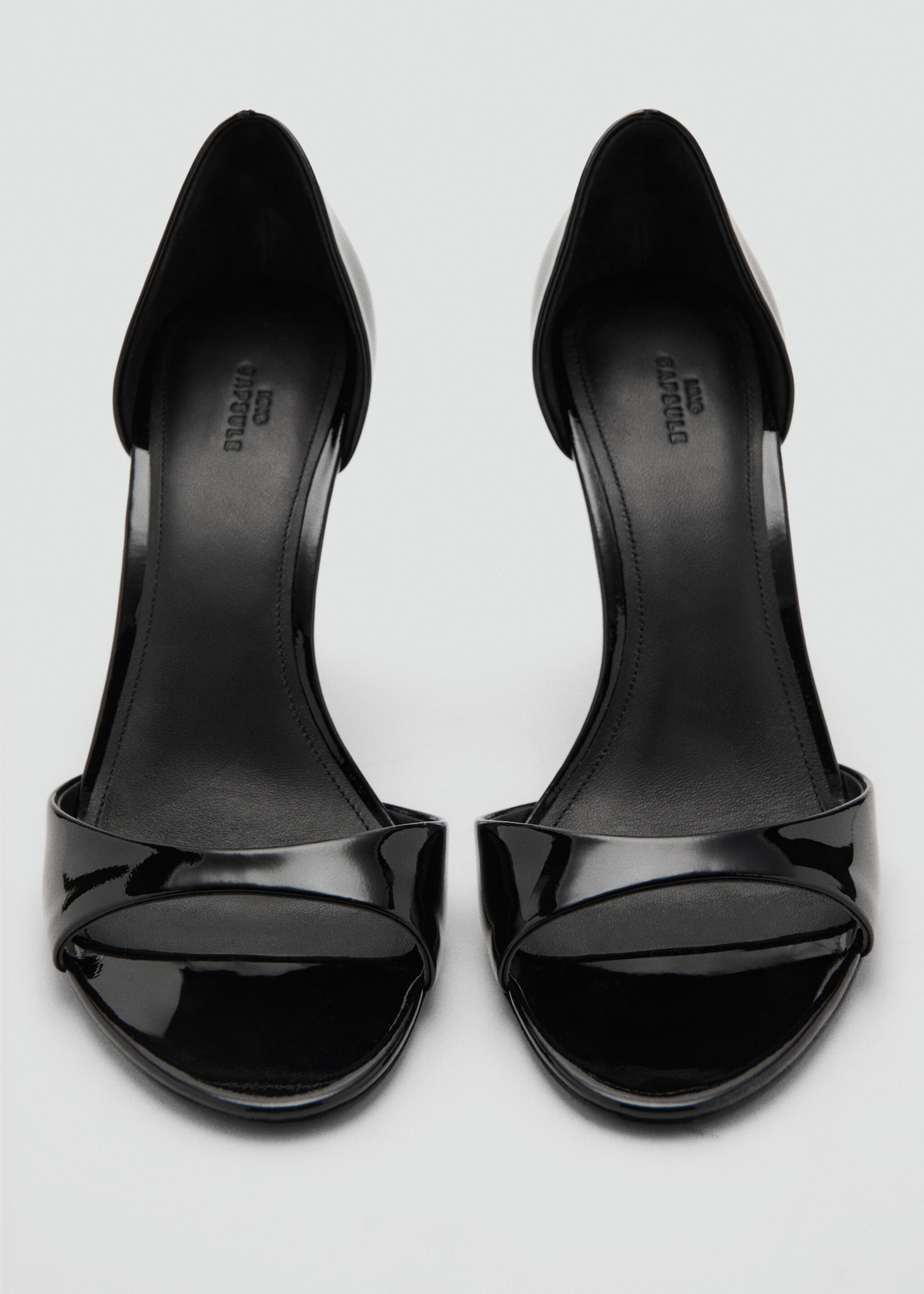 Heel leather sandals - Details of the article 3, Black. Ref: 17048641-00.