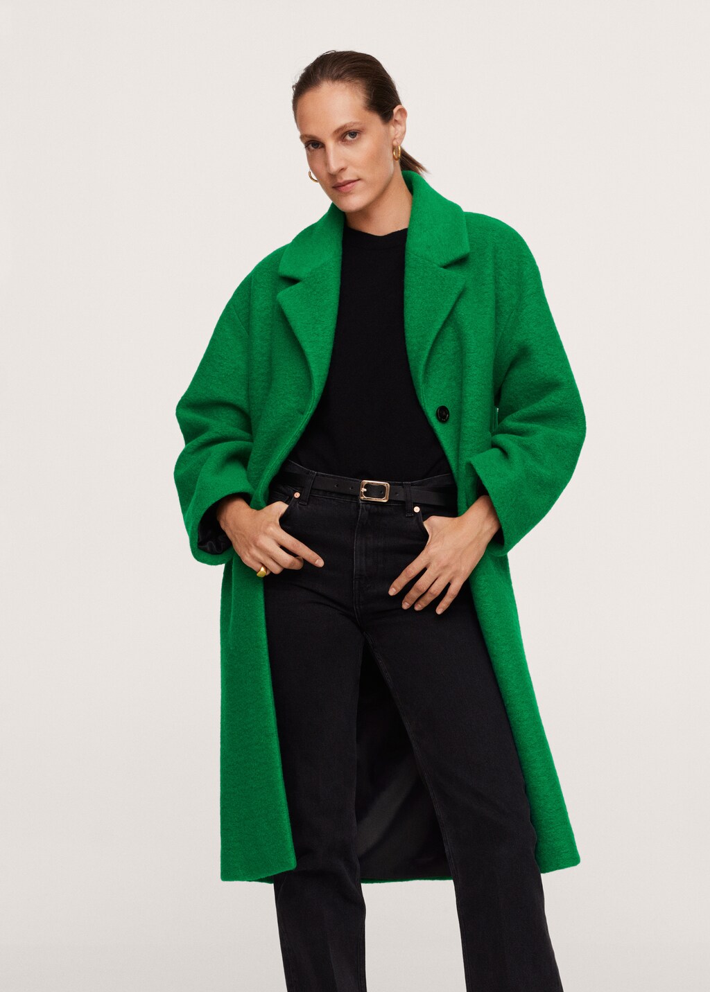 Oversize wool coat Women MANGO Pakistan