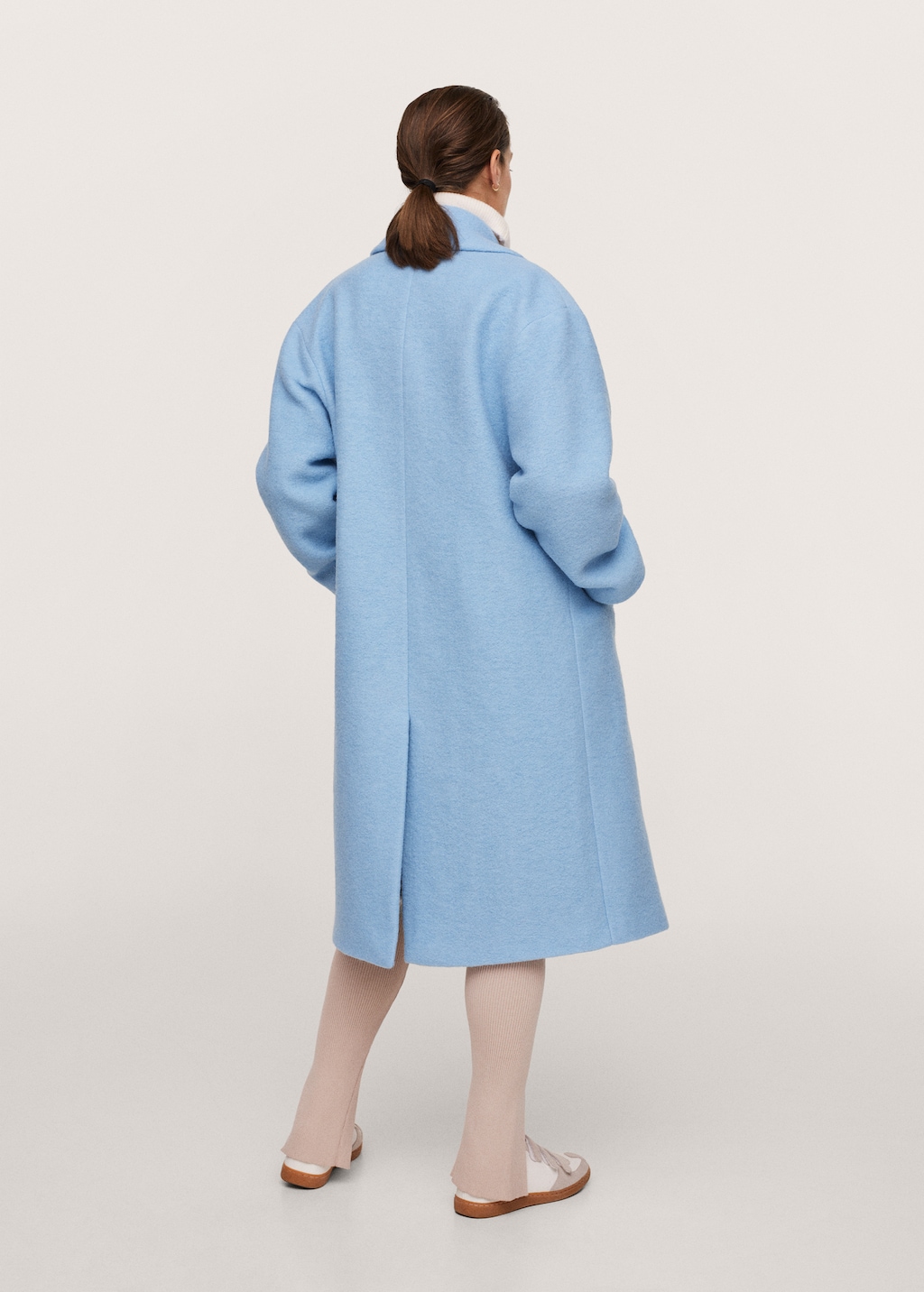 Mango blue wool coat hotsell