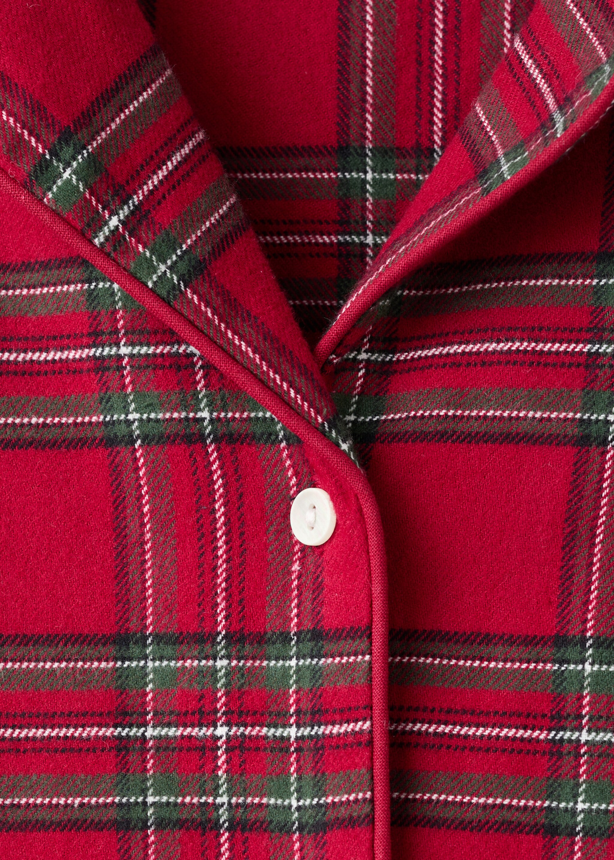 Checked cotton pyjamas - Details of the article 0, Red. Ref: 17049094-00.