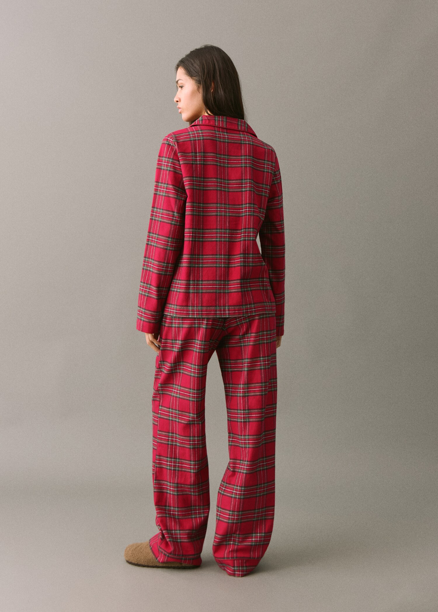 Checked cotton pyjamas - Reverse of the article
