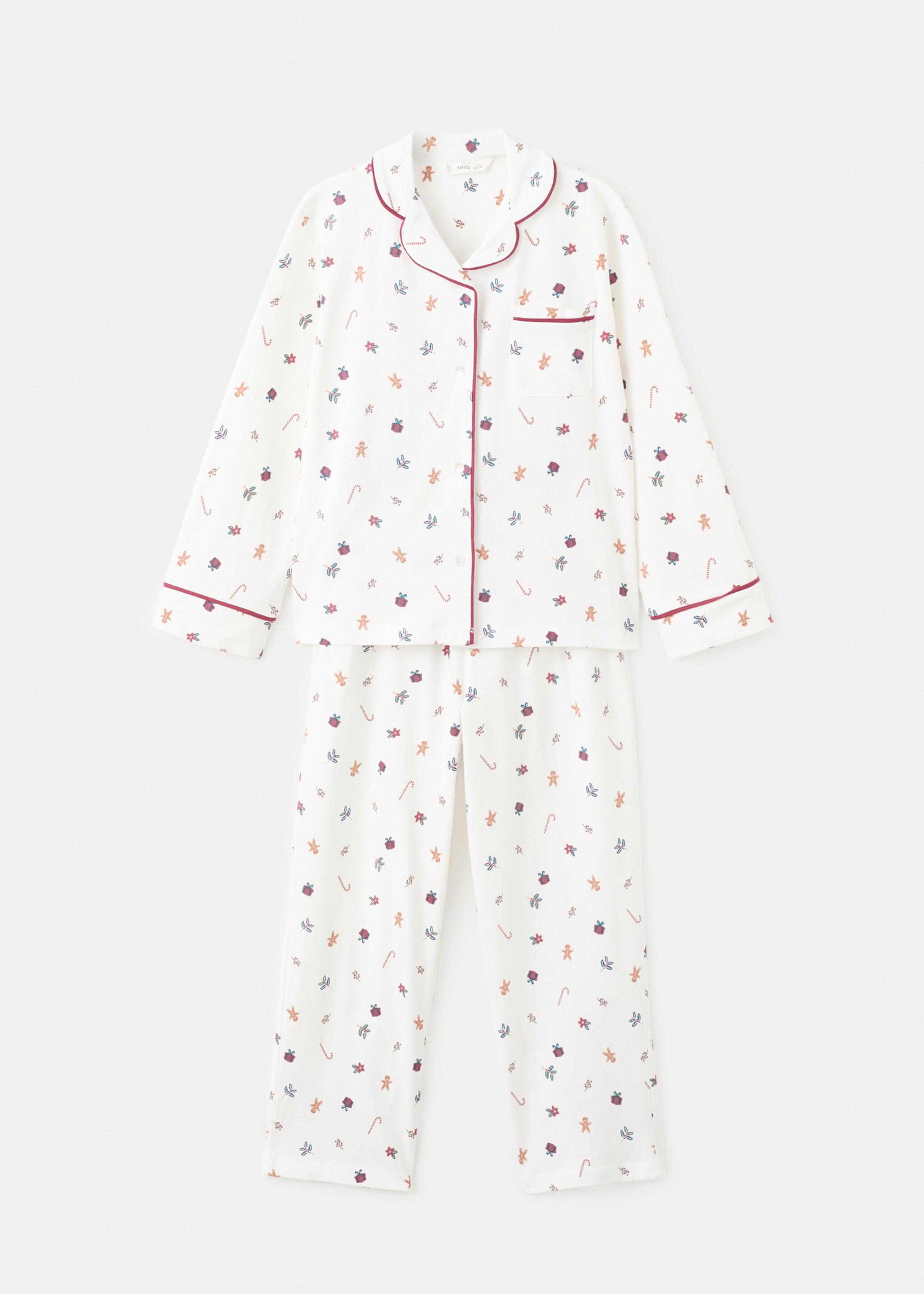 Printed long pyjamas - Article without model, Off White. Ref: 17049095-00.