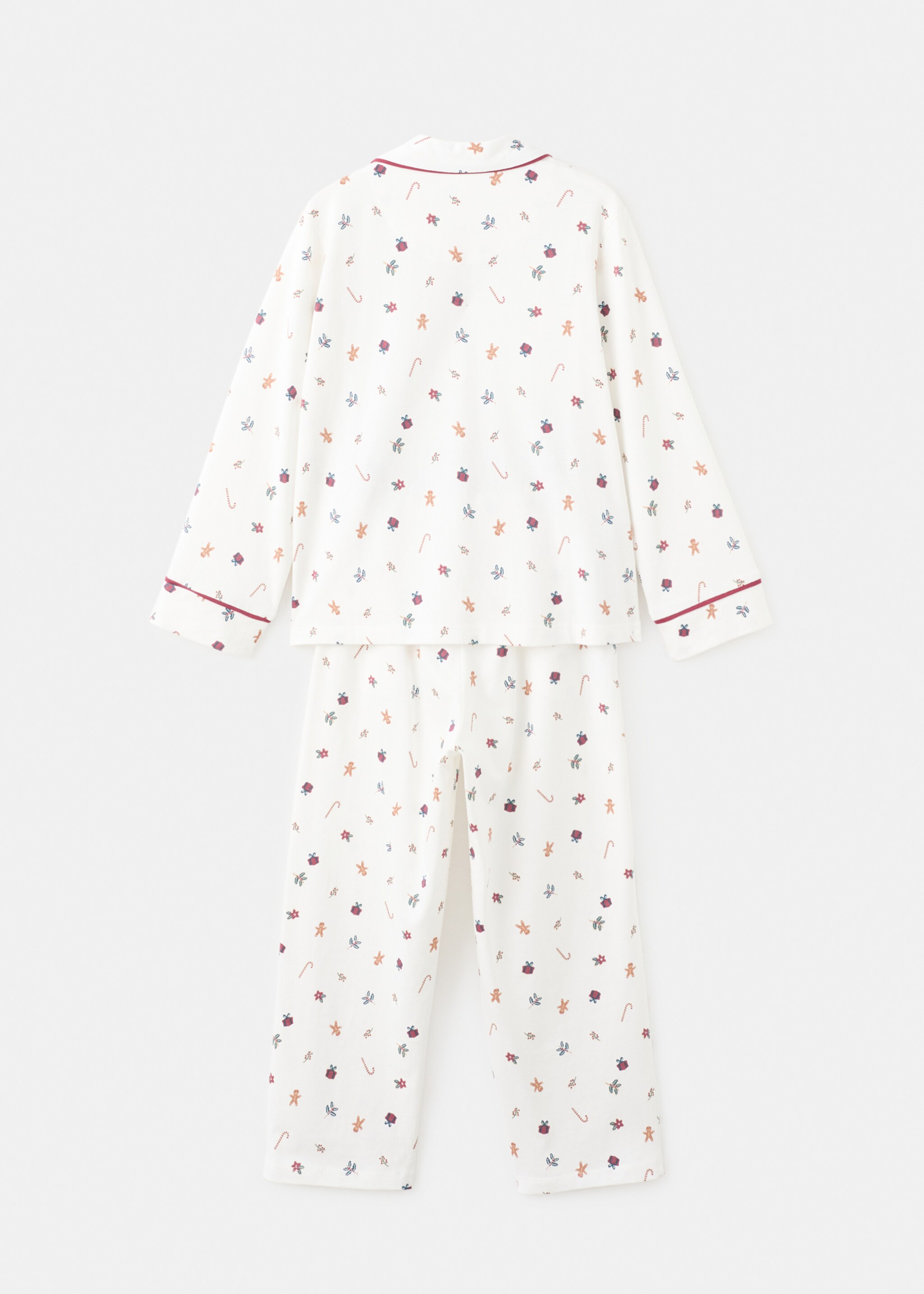 Printed long pyjamas - Reverse of the article, Off White. Ref: 17049095-00.