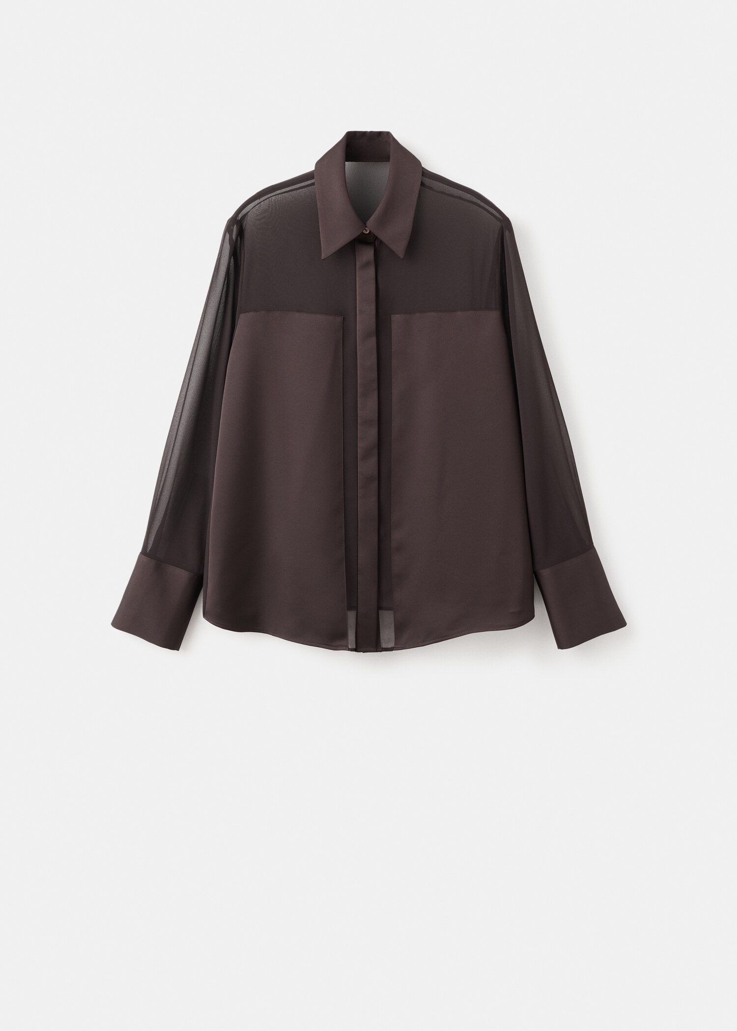 Halbtransparente Bluse mit Patches - Artikel ohne Model