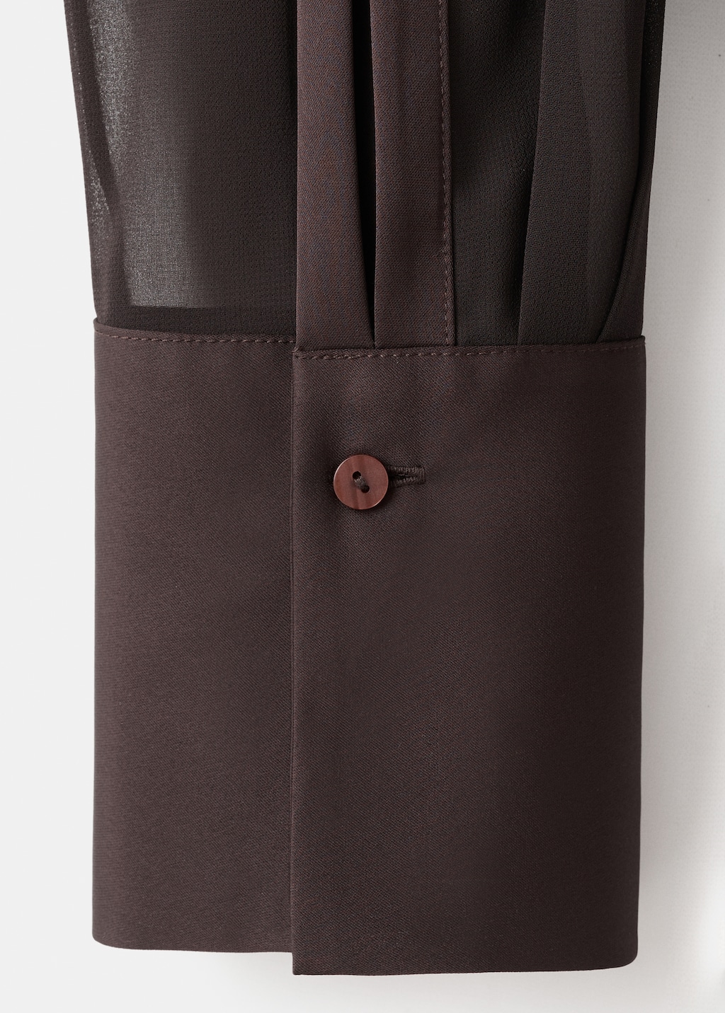 Semi-transparent blouse with patches