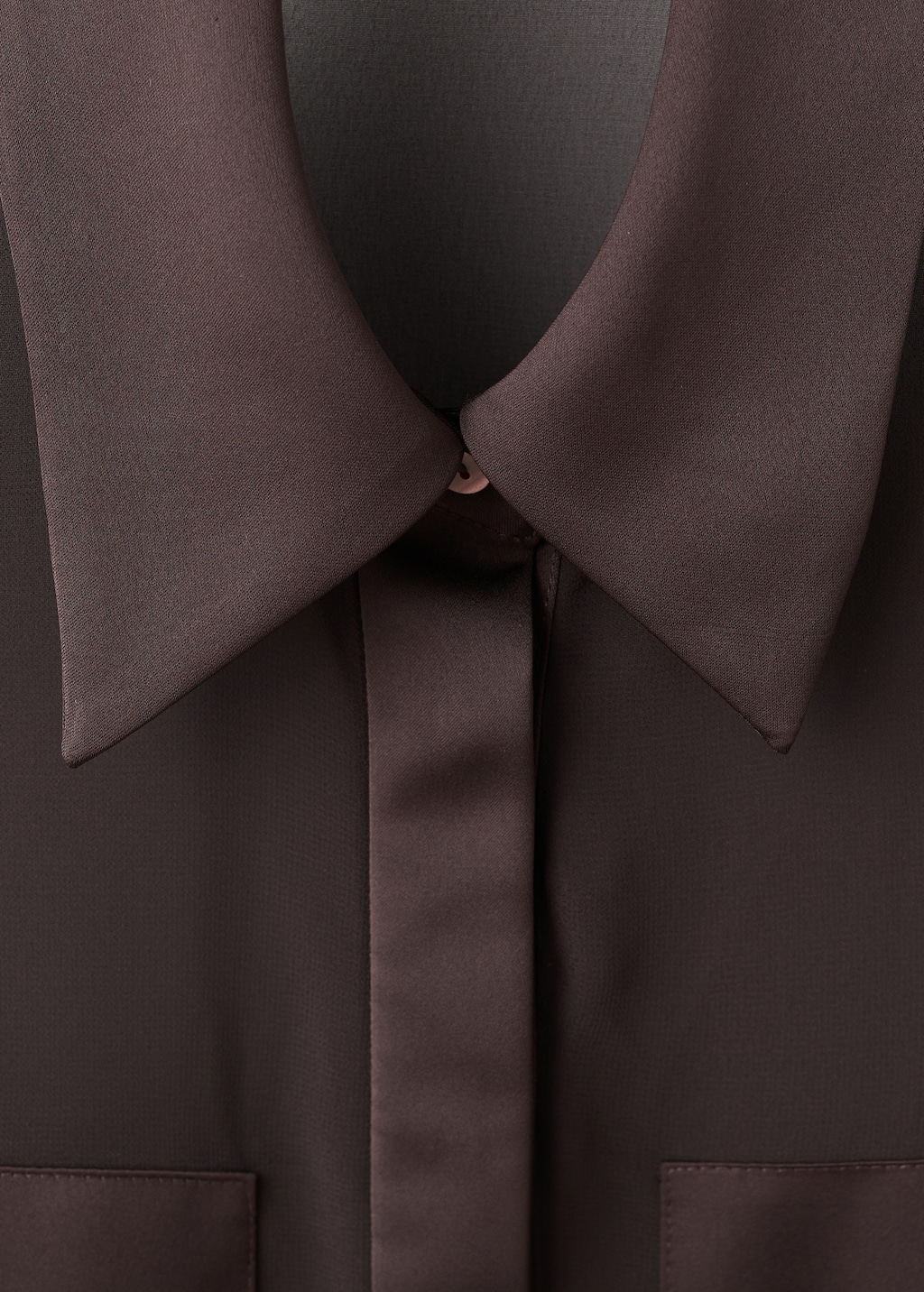 Semi-transparent blouse with patches