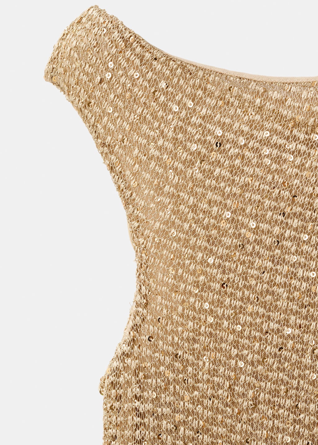 Asymmetric sequin top