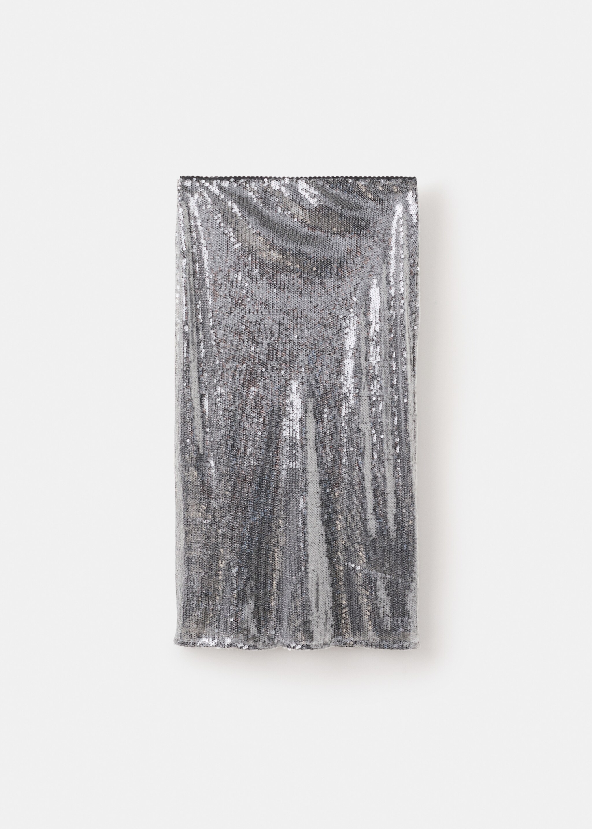 Sequin midi skirt - Article without model, Grey. Ref: 17049110-00.