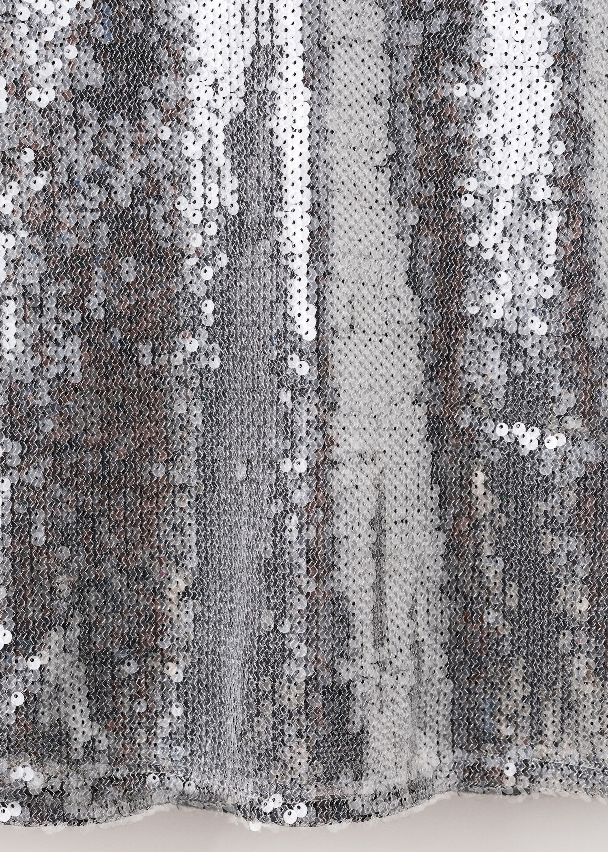 Sequin midi skirt - Details of the article 0, Grey. Ref: 17049110-00.