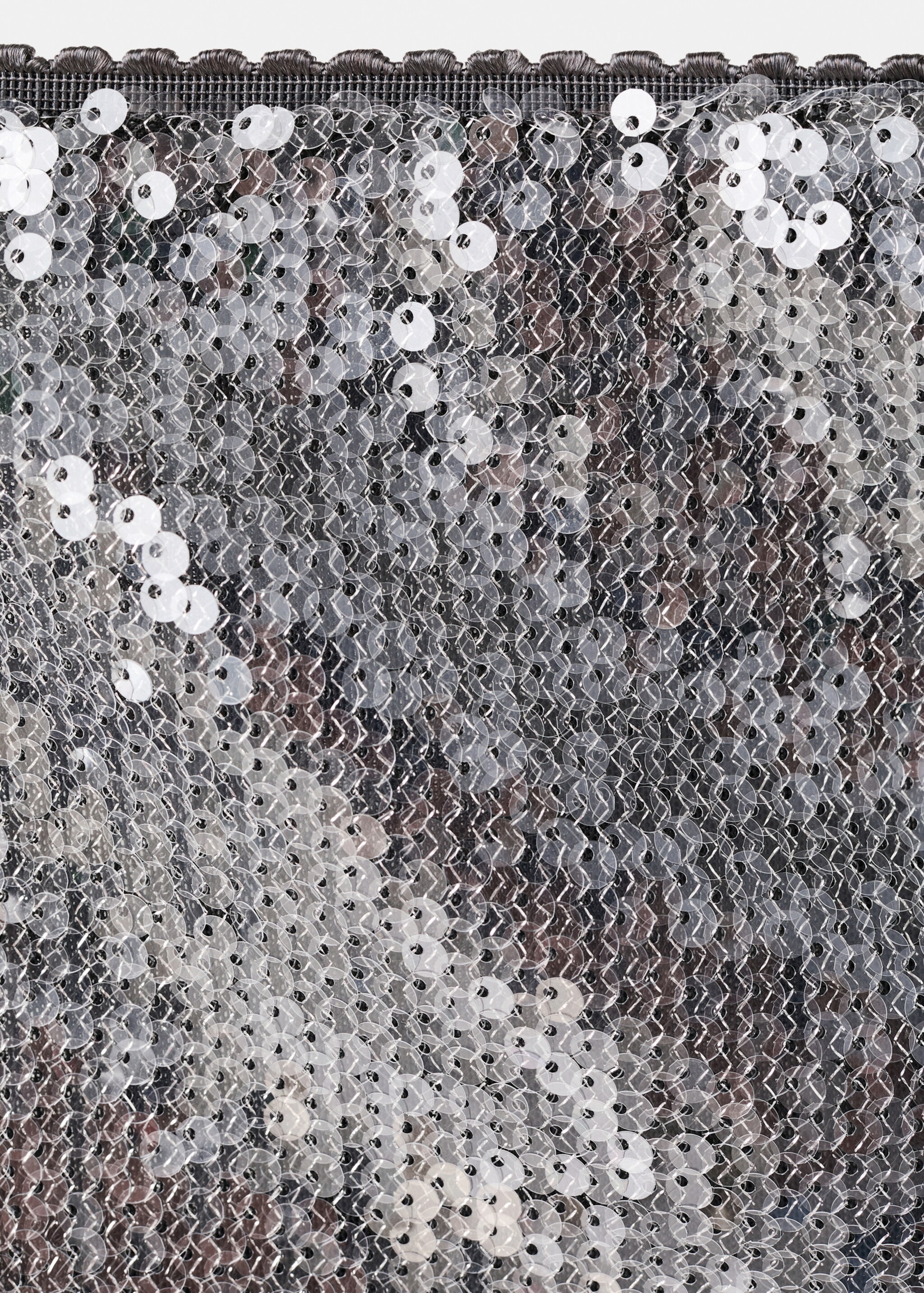 Sequin midi skirt - Details of the article 8, Grey. Ref: 17049110-00.