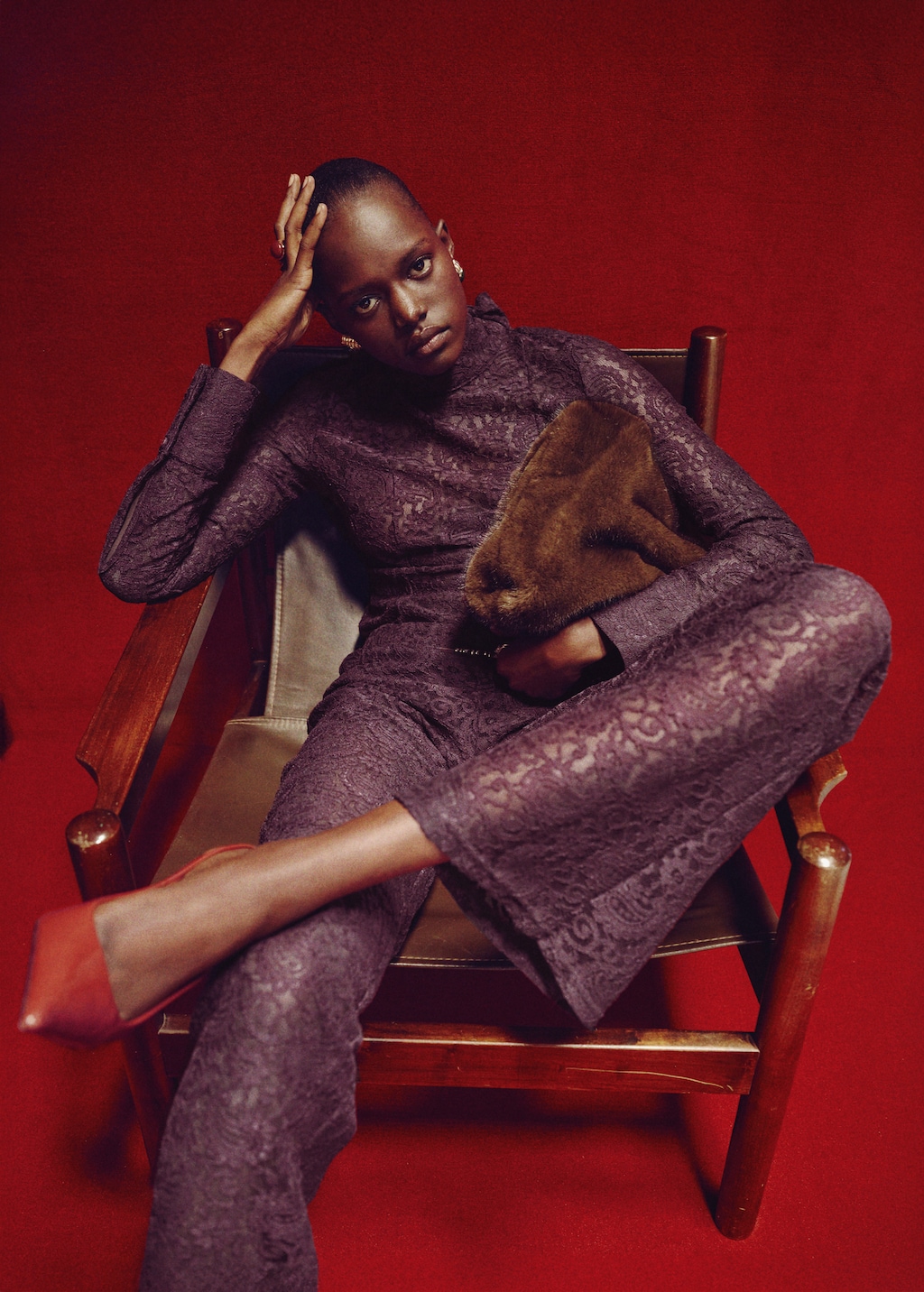 Straight-fit lace pants - image 4