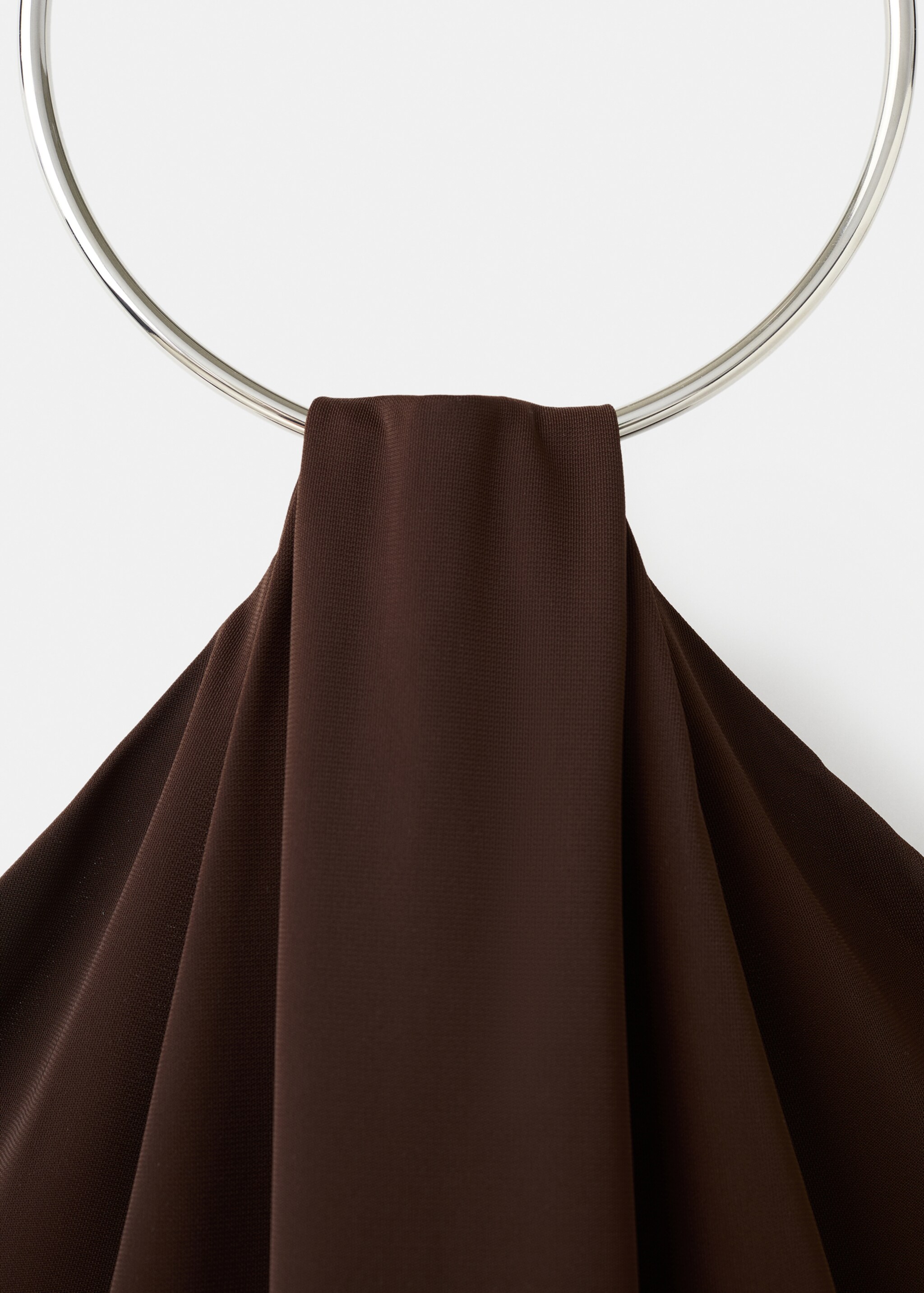 Vestido cuello choker - Detalle del artículo 0, Marrón. Ref: 17049114-00.