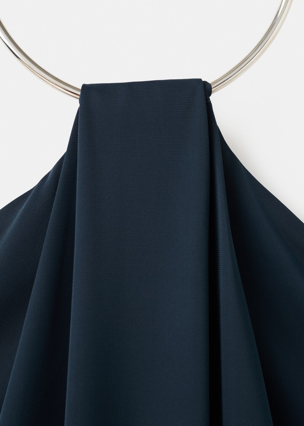 Mango Fine-knit dress with choker collar