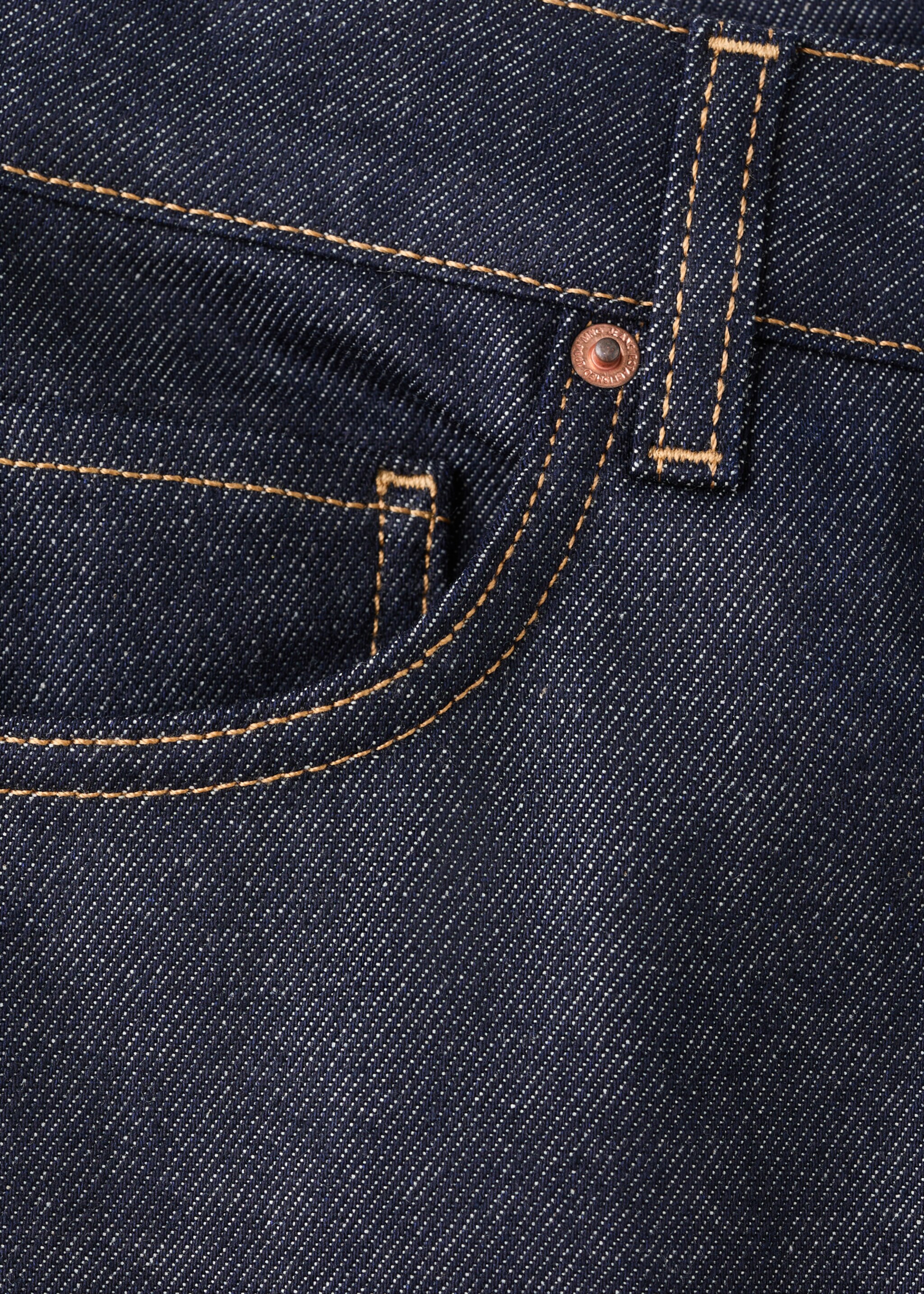 Jean droit à revers - Détail de l'article 0, Bleu. Ref: 17049118-00.