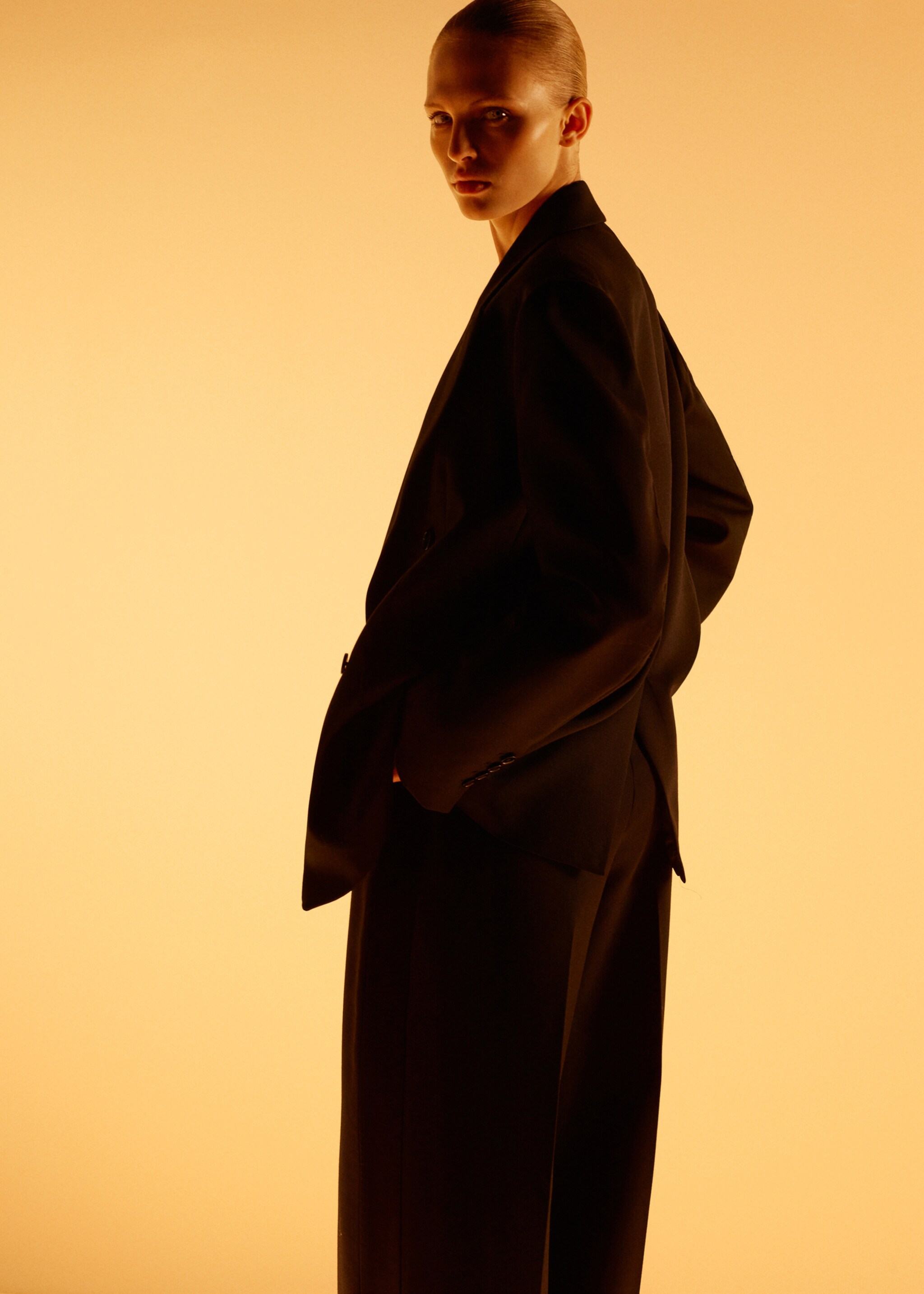 Wool-blend suit trousers - Medium plane, Black. Ref: 17049121-00.