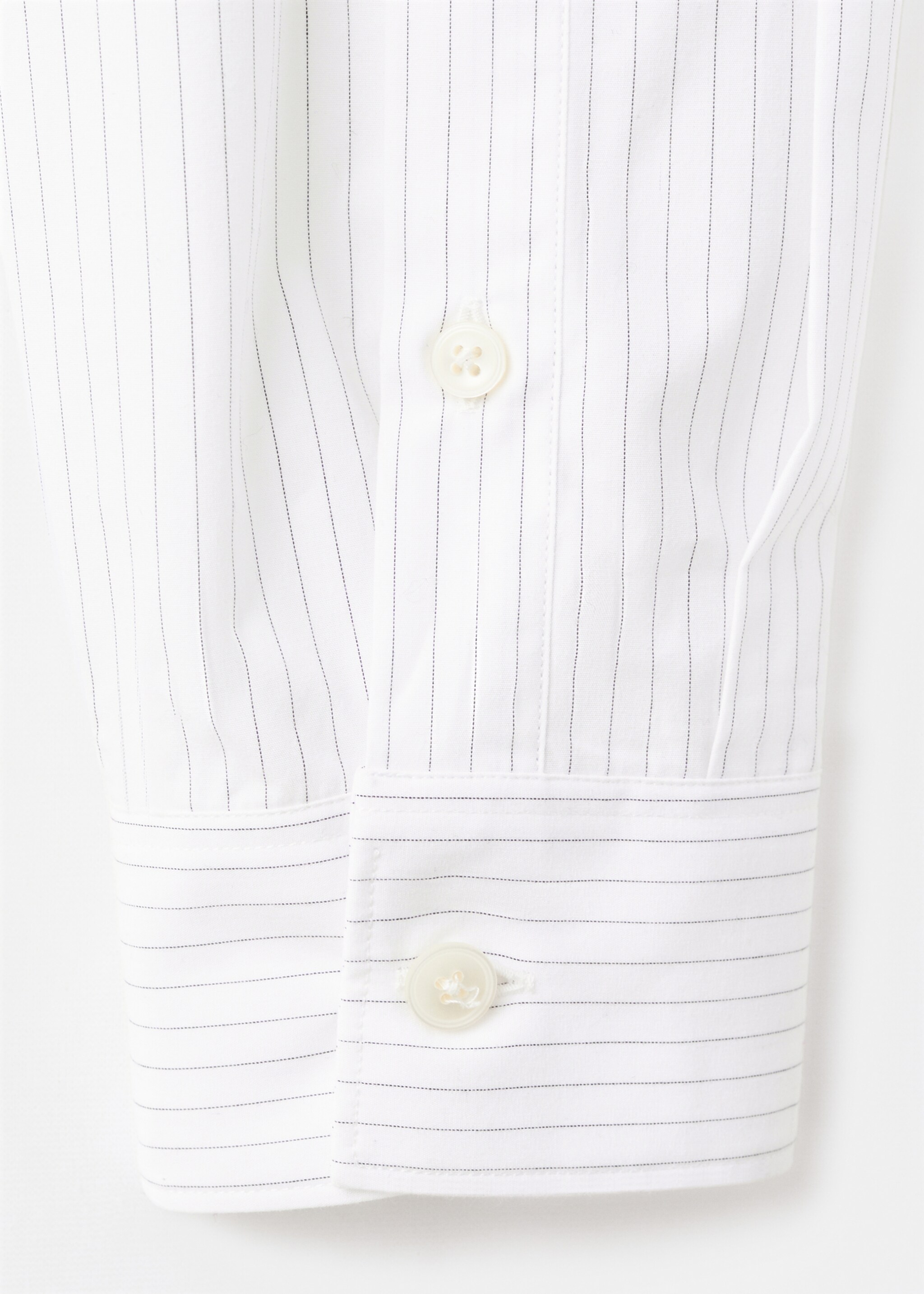 Chemise 100 % coton à rayures coupe relaxed fit - Détail de l'article 0, Blanc. Ref: 17049209-00.