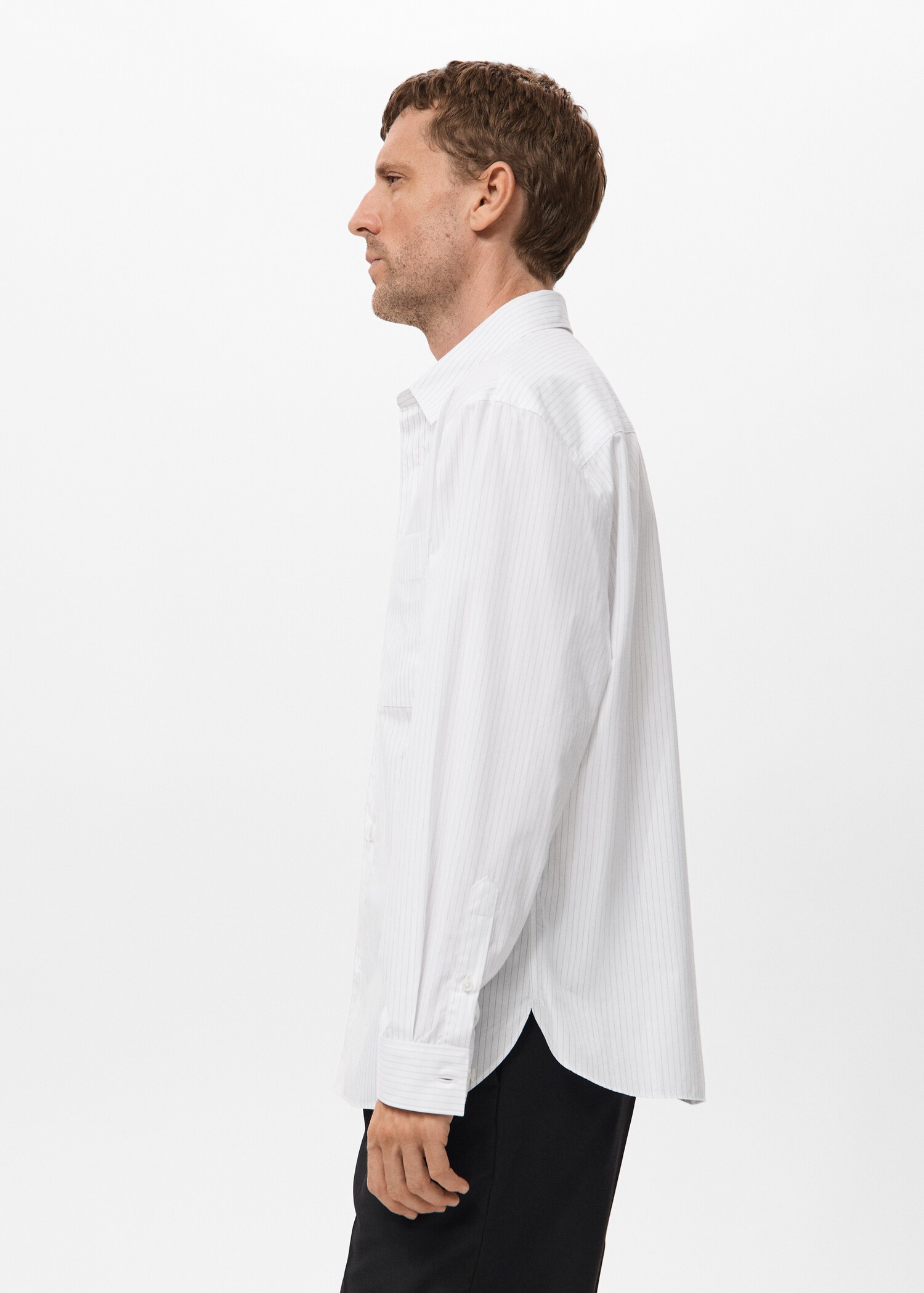 Chemise 100 % coton à rayures coupe relaxed fit - Détail de l'article 2