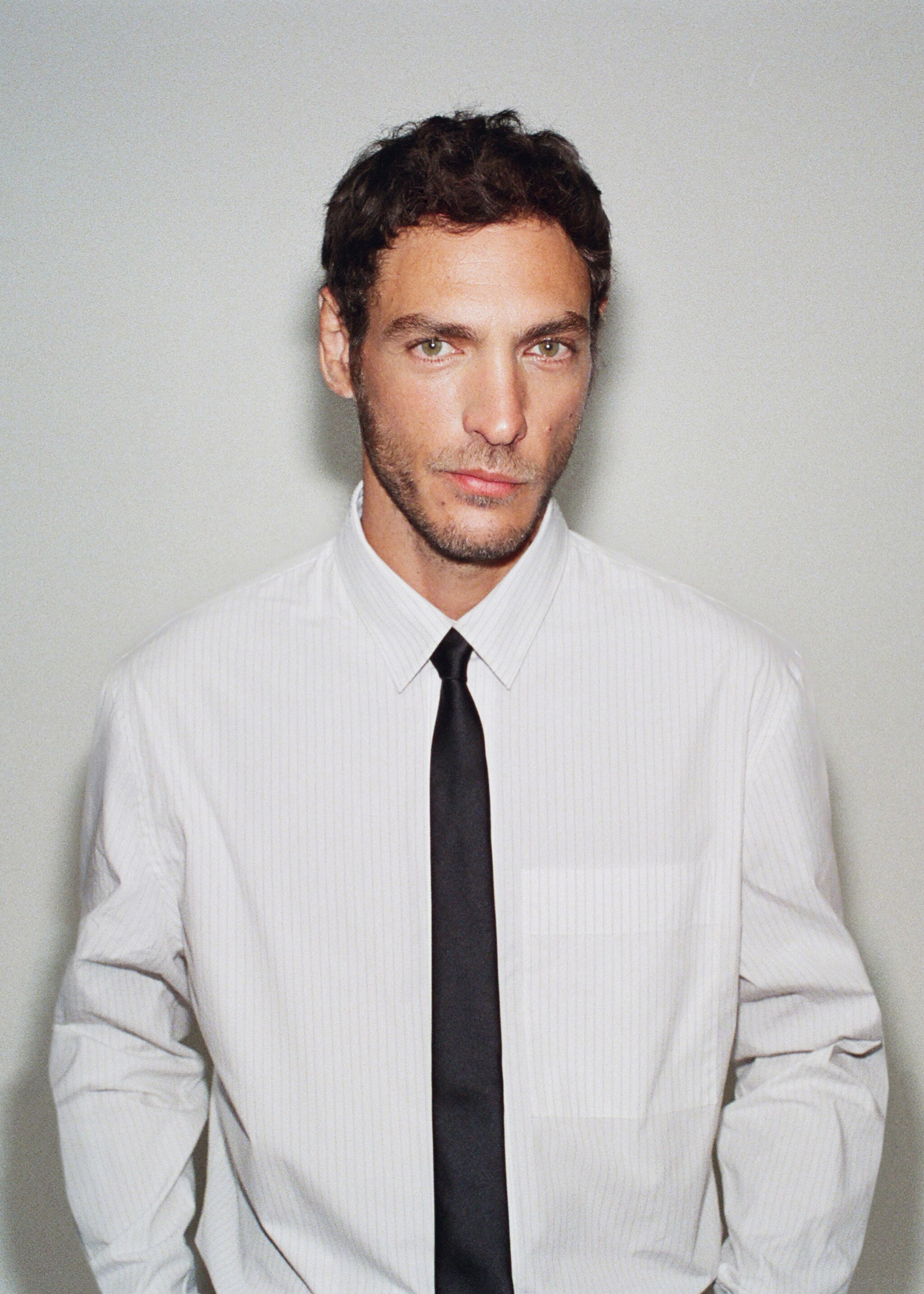 Camisa 100% cotó ratlles relaxed fit - Detall de l'article 3, Blanc. Ref: 17049209-00.