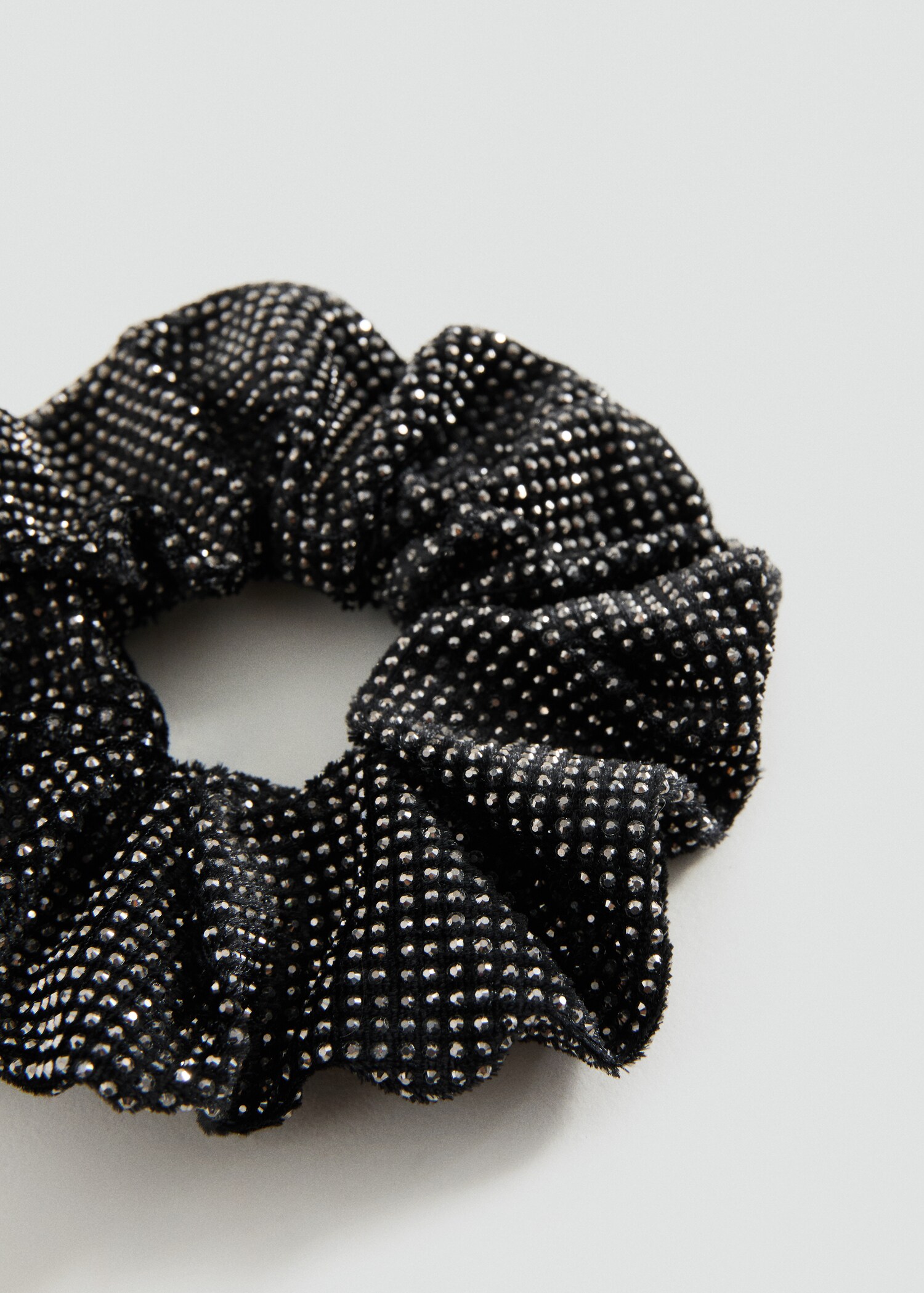 Shiny rhinestone hair tie - Medium plane