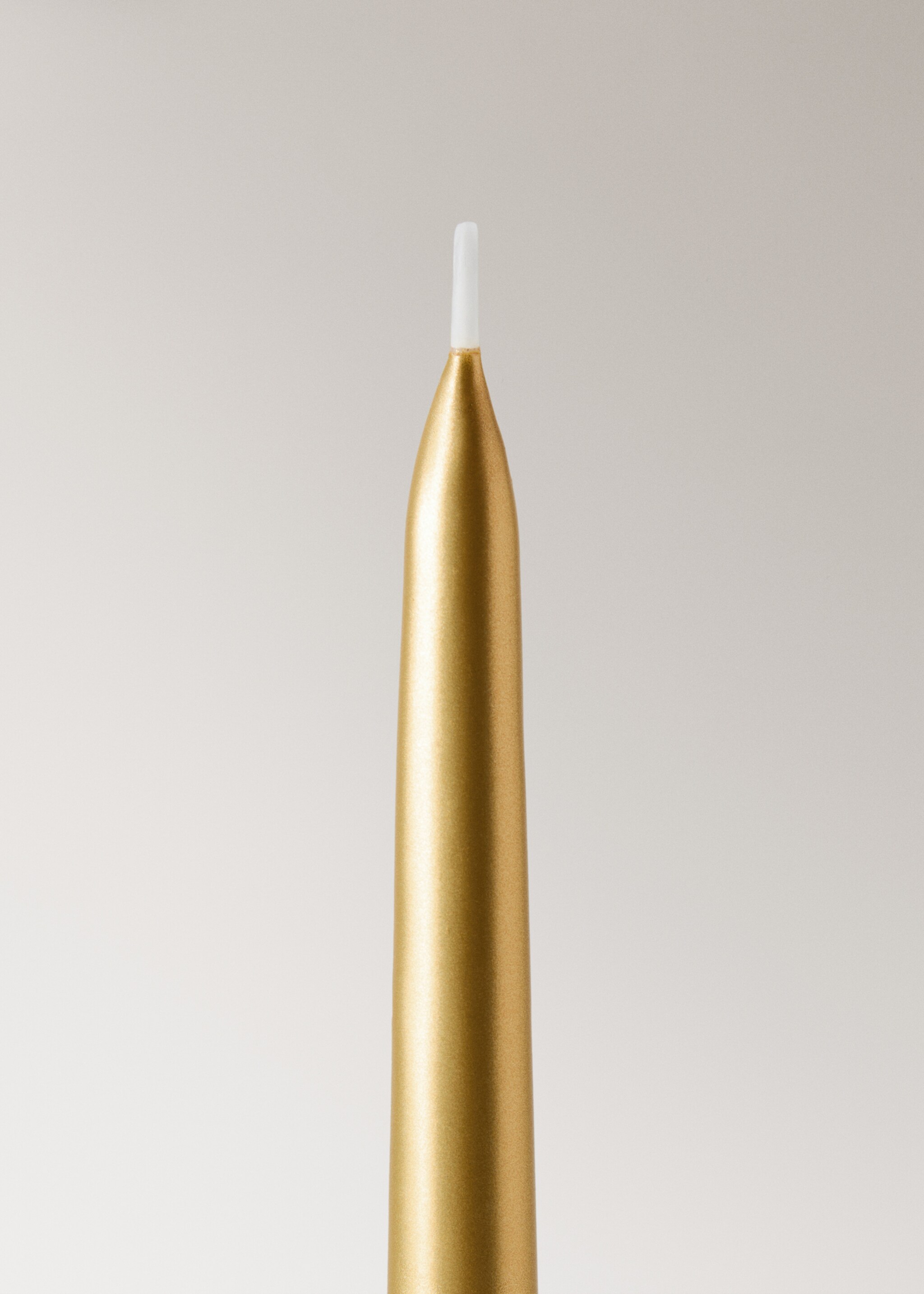 Conical decorative candles - Details of the article 1, Gold. Ref: 17049214-00.