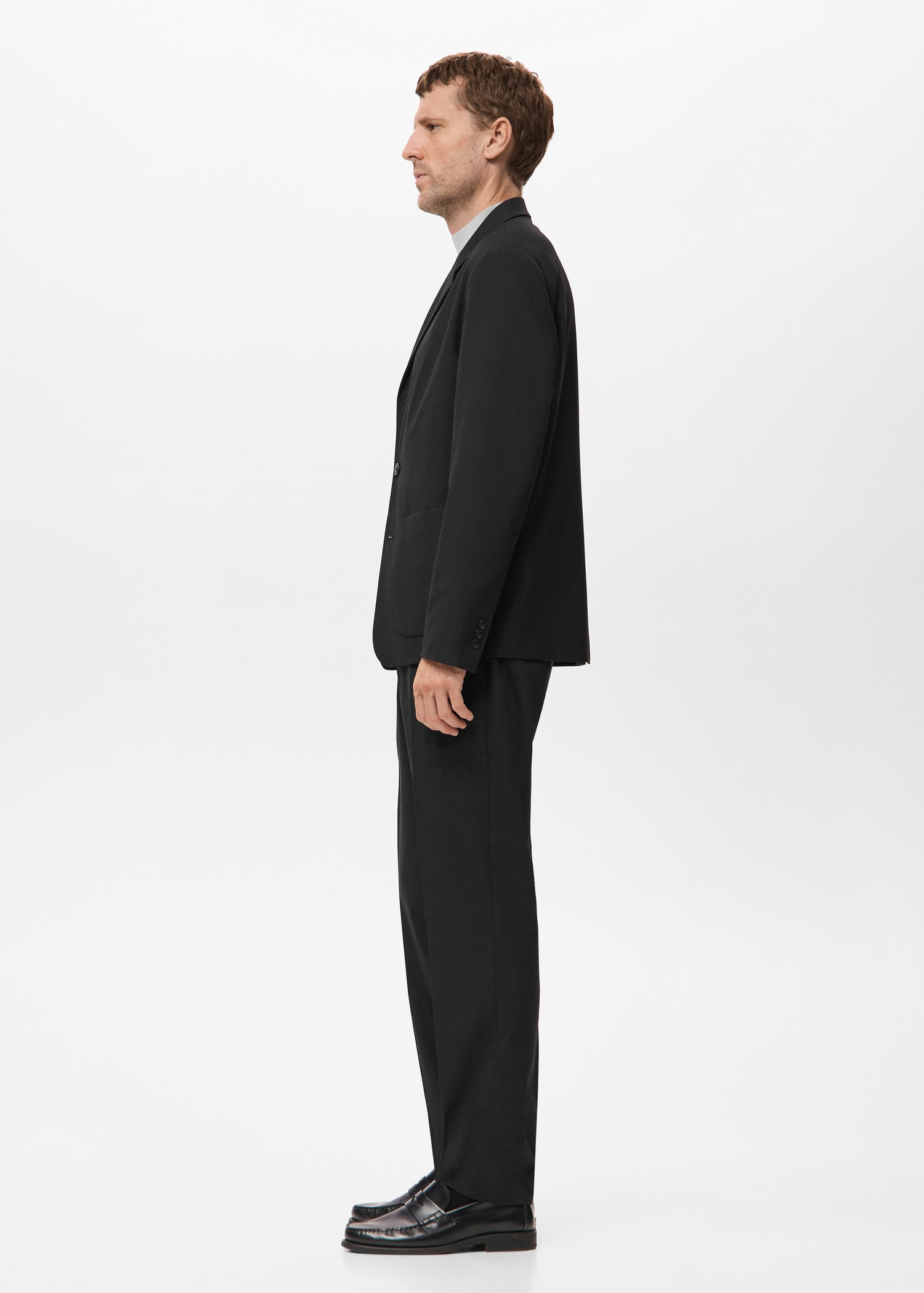Pleated straight-leg suit trousers - Details of the article 2