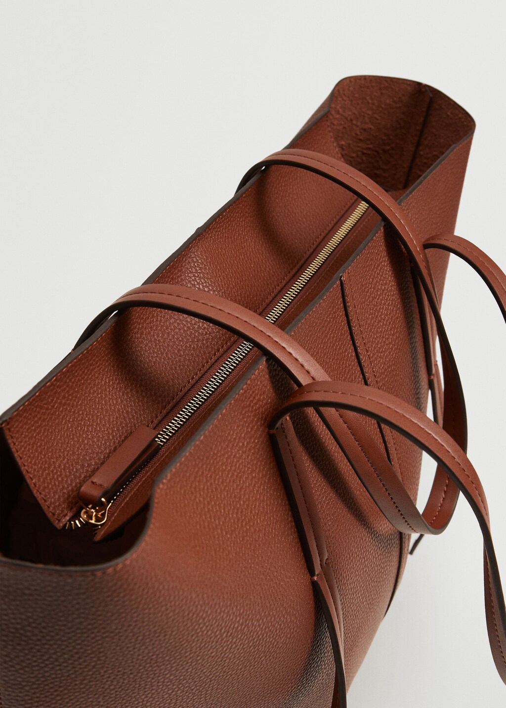 Mango pebbled shopper bag sale