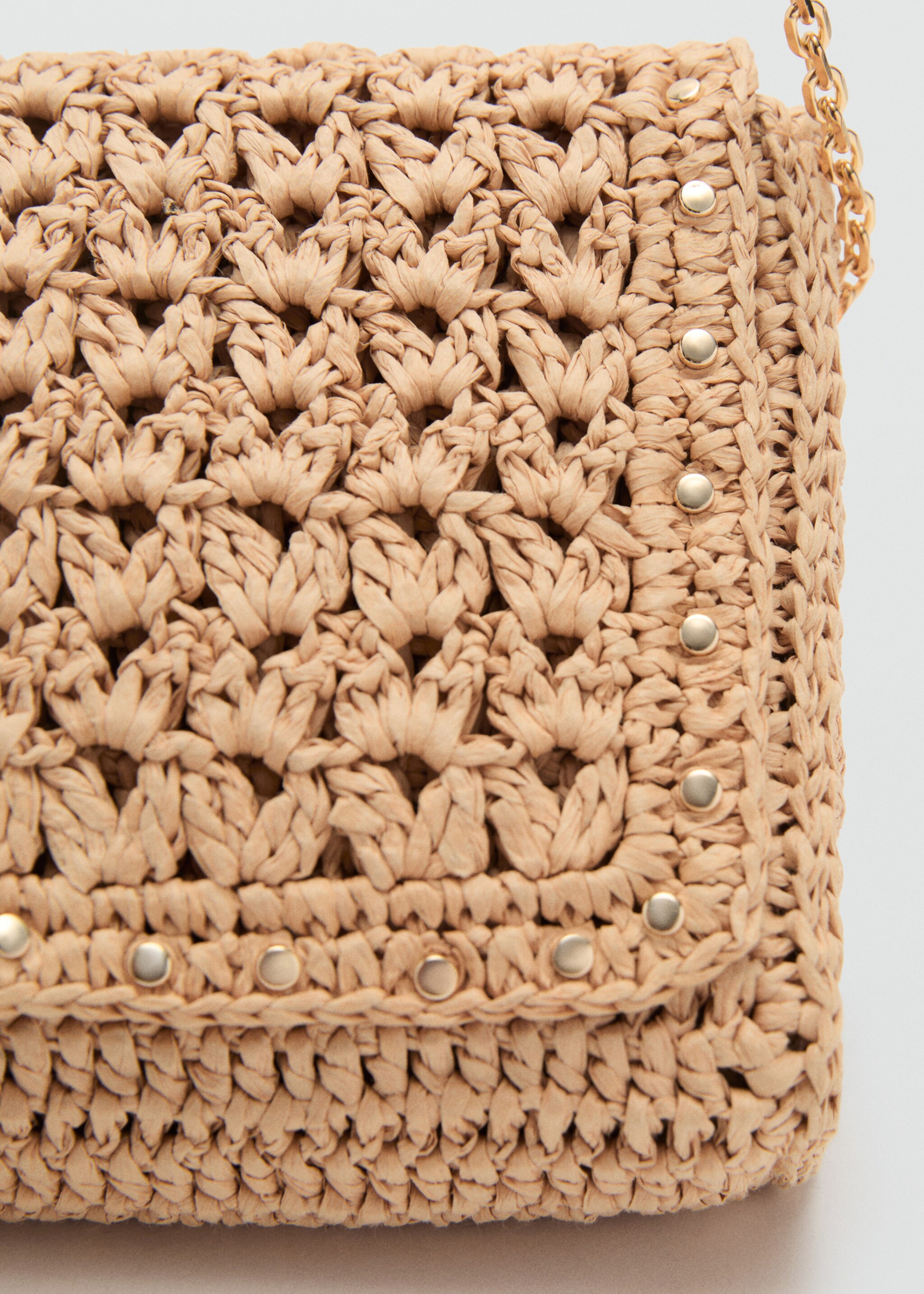 Umhängetasche aus Naturfaser mit Studs - Detail des Artikels 2