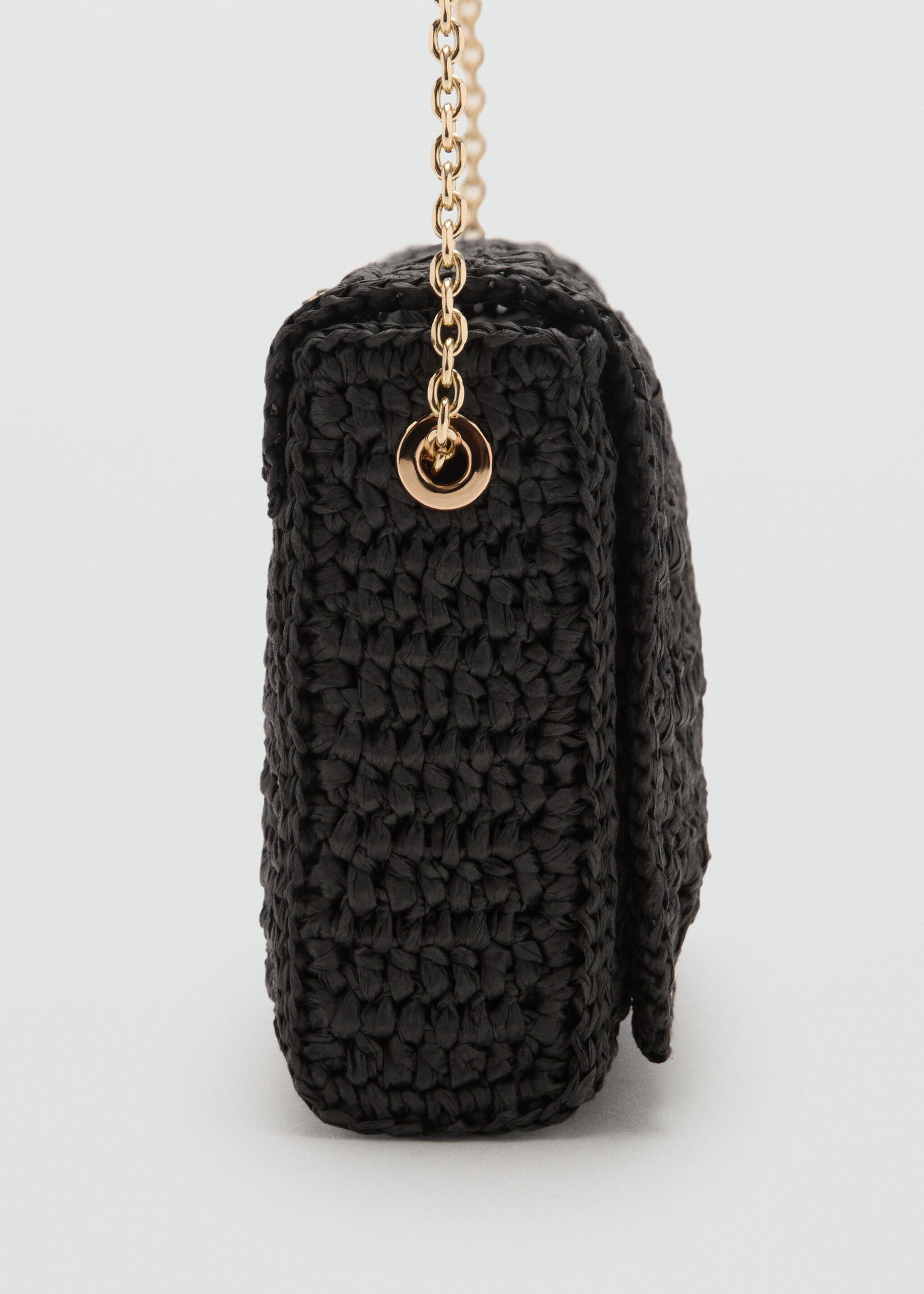 Bolsa tiracolo fibra natural com tachas - Pormenor do artigo 1