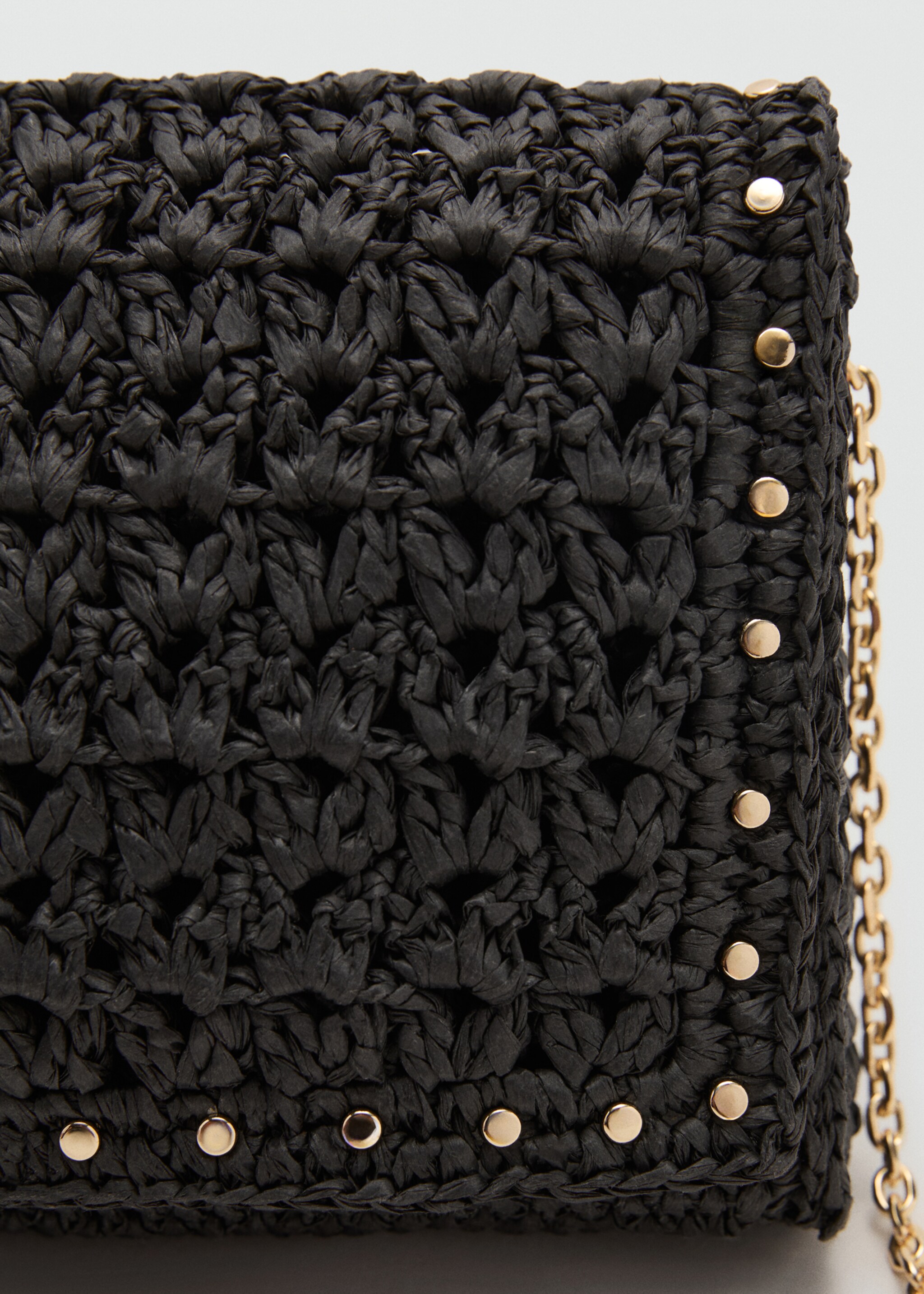 Bolsa tiracolo fibra natural com tachas - Pormenor do artigo 2