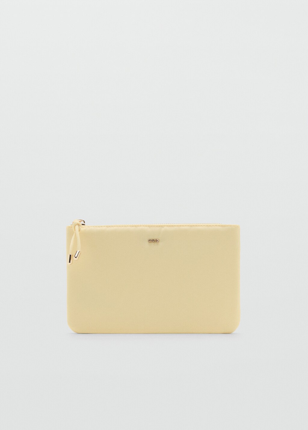 Zipped nylon cosmetics bag