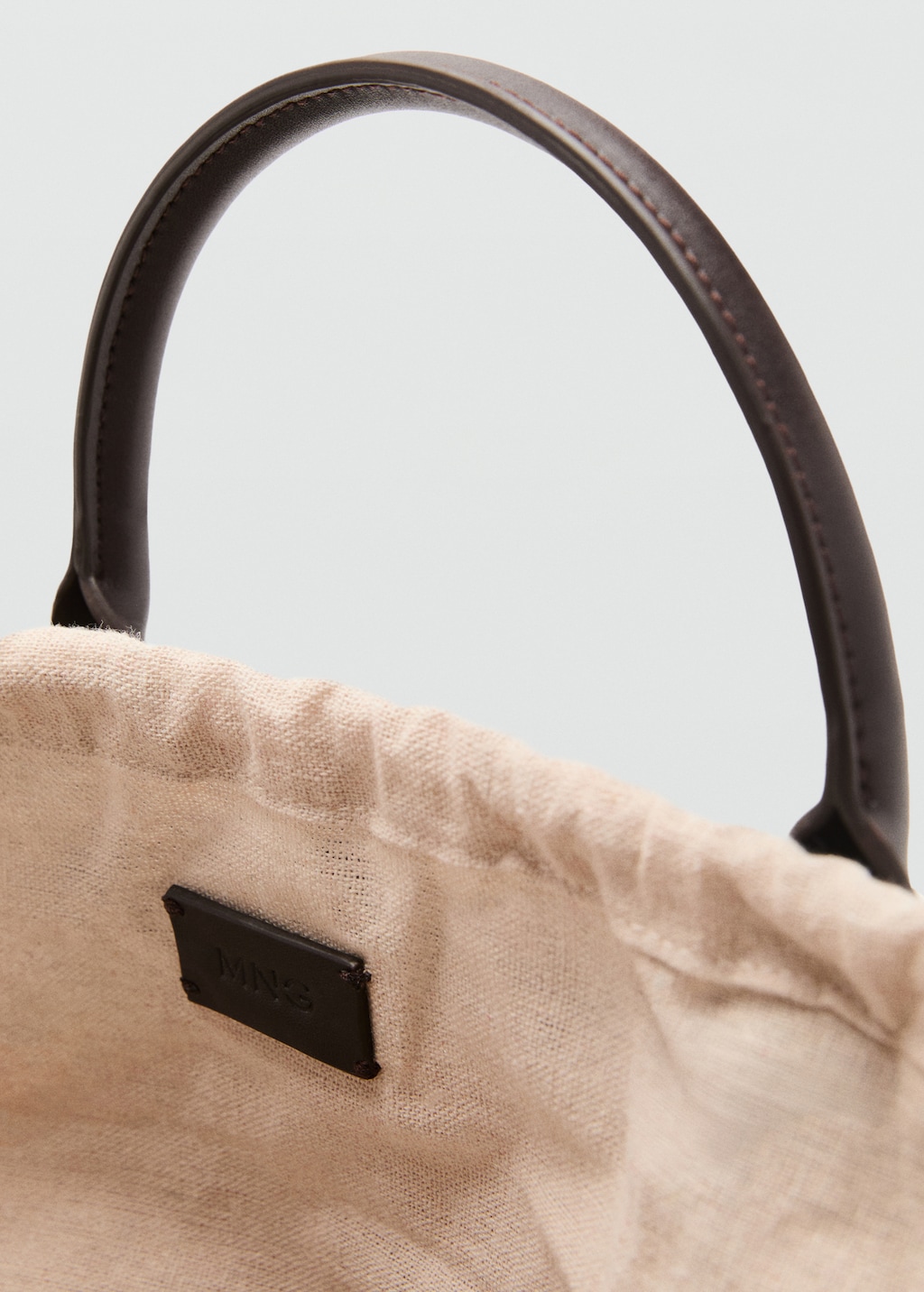 Large natural fiber bag with double handle