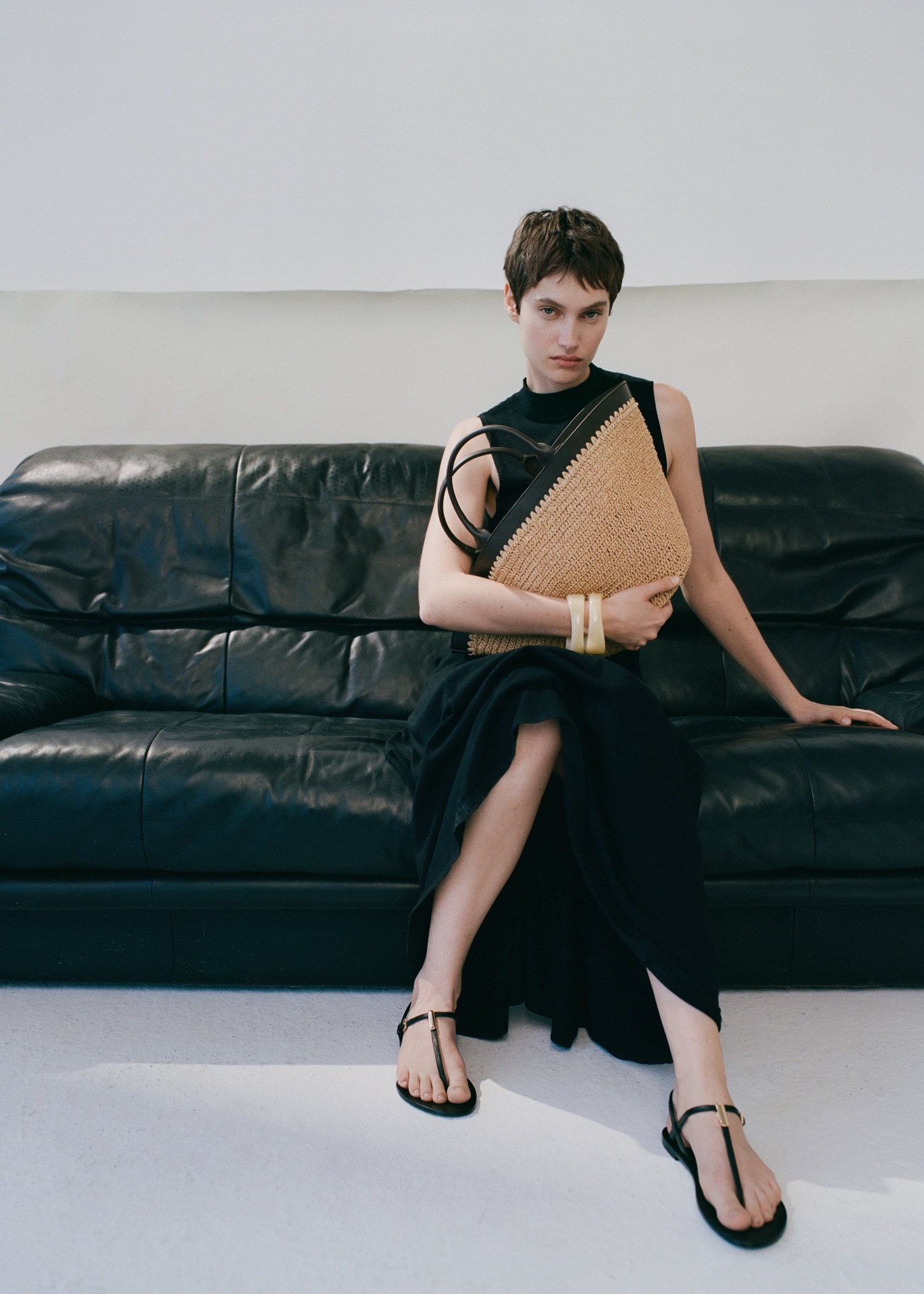 Large natural fibre bag with double handle - Details of the article 9