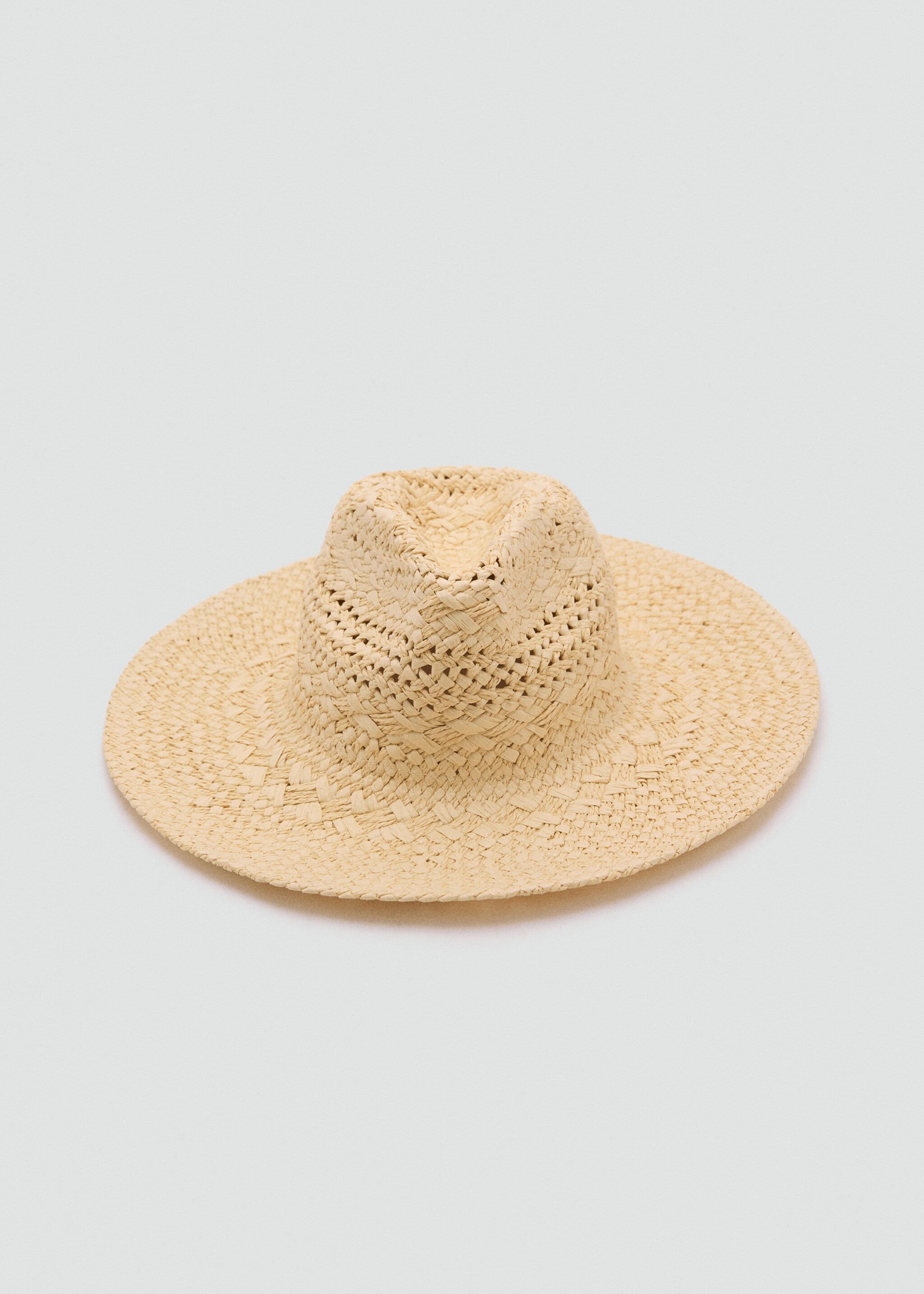Sombrero fibra natural detalles calados - Plano medio