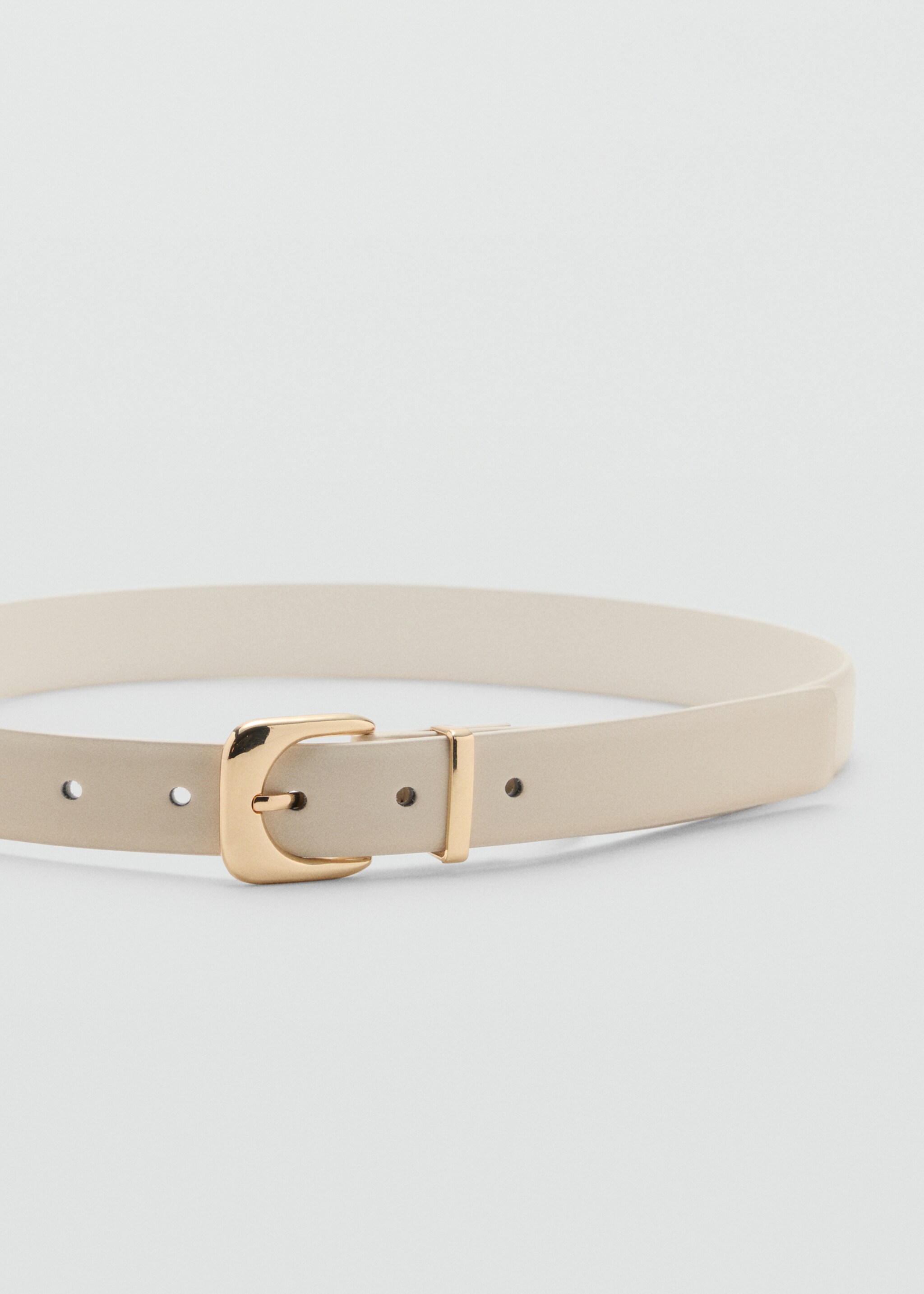 Leather effect belt with buckle - Medium plane