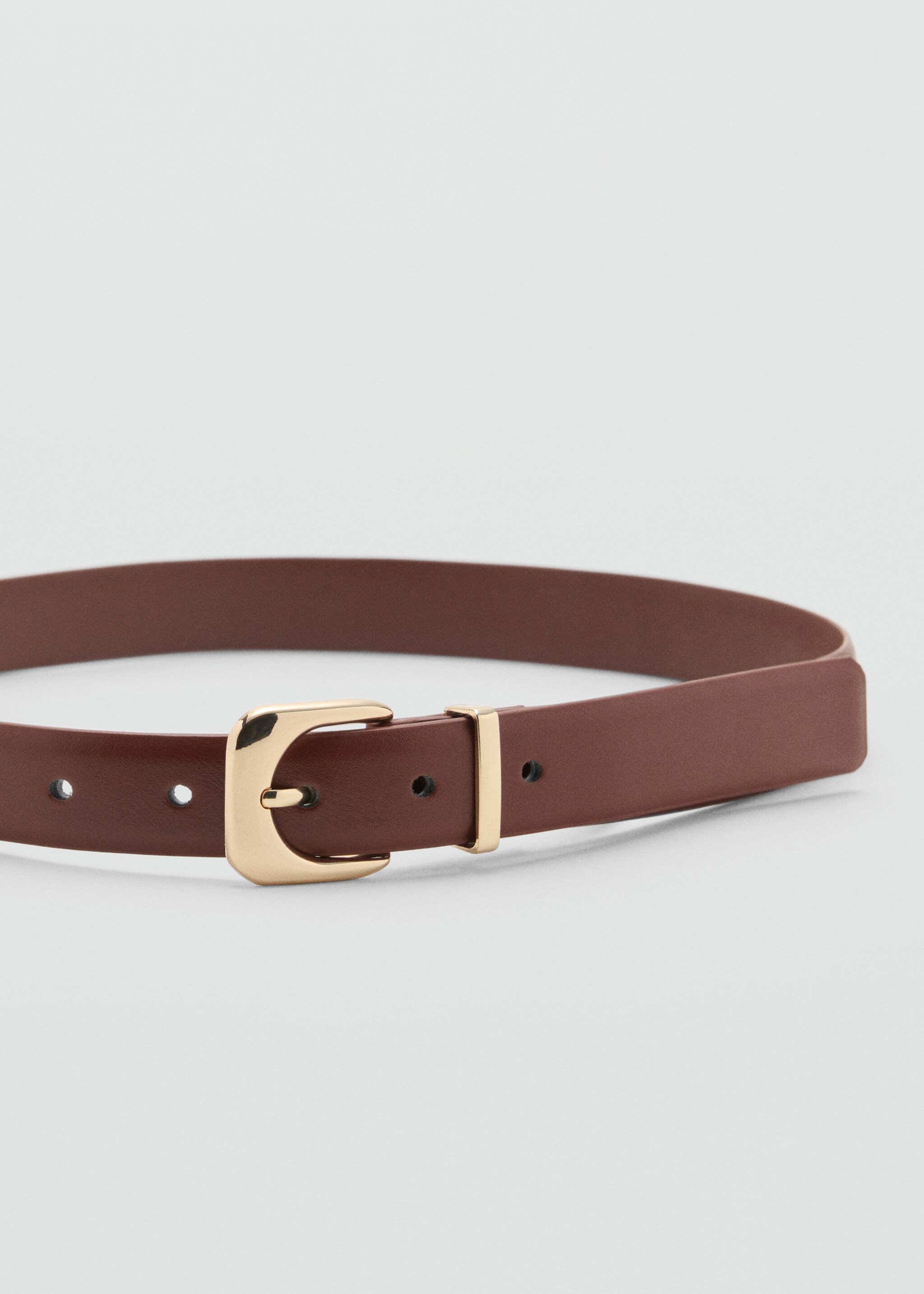Leather effect belt with buckle - Medium plane