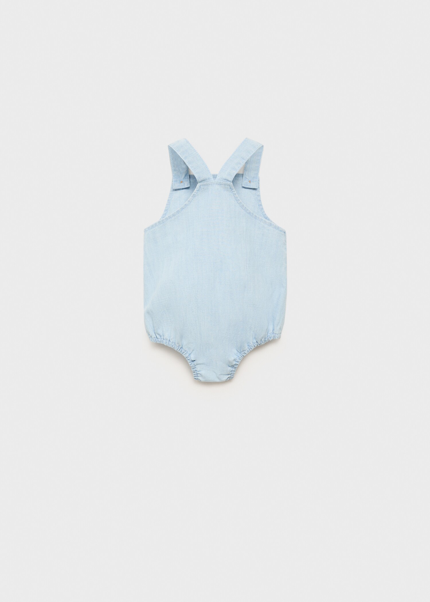 Short denim romper - Reverse of the article