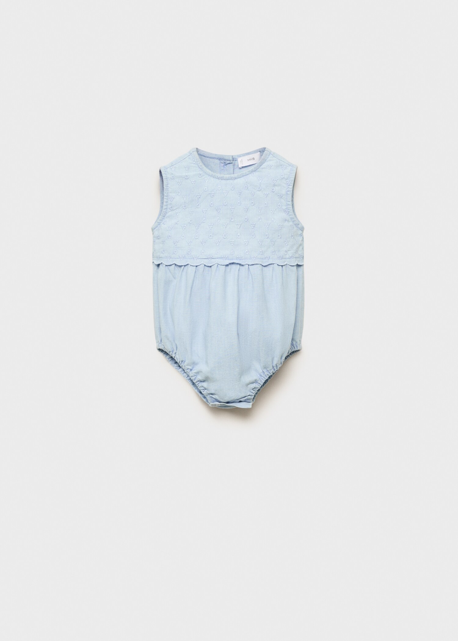 Embroidered denim romper - Article without model