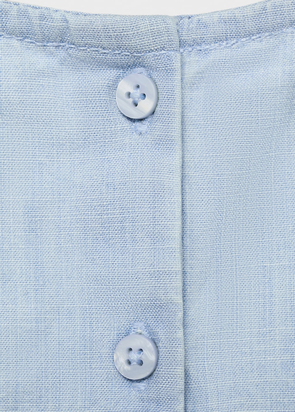 Embroidered denim romper