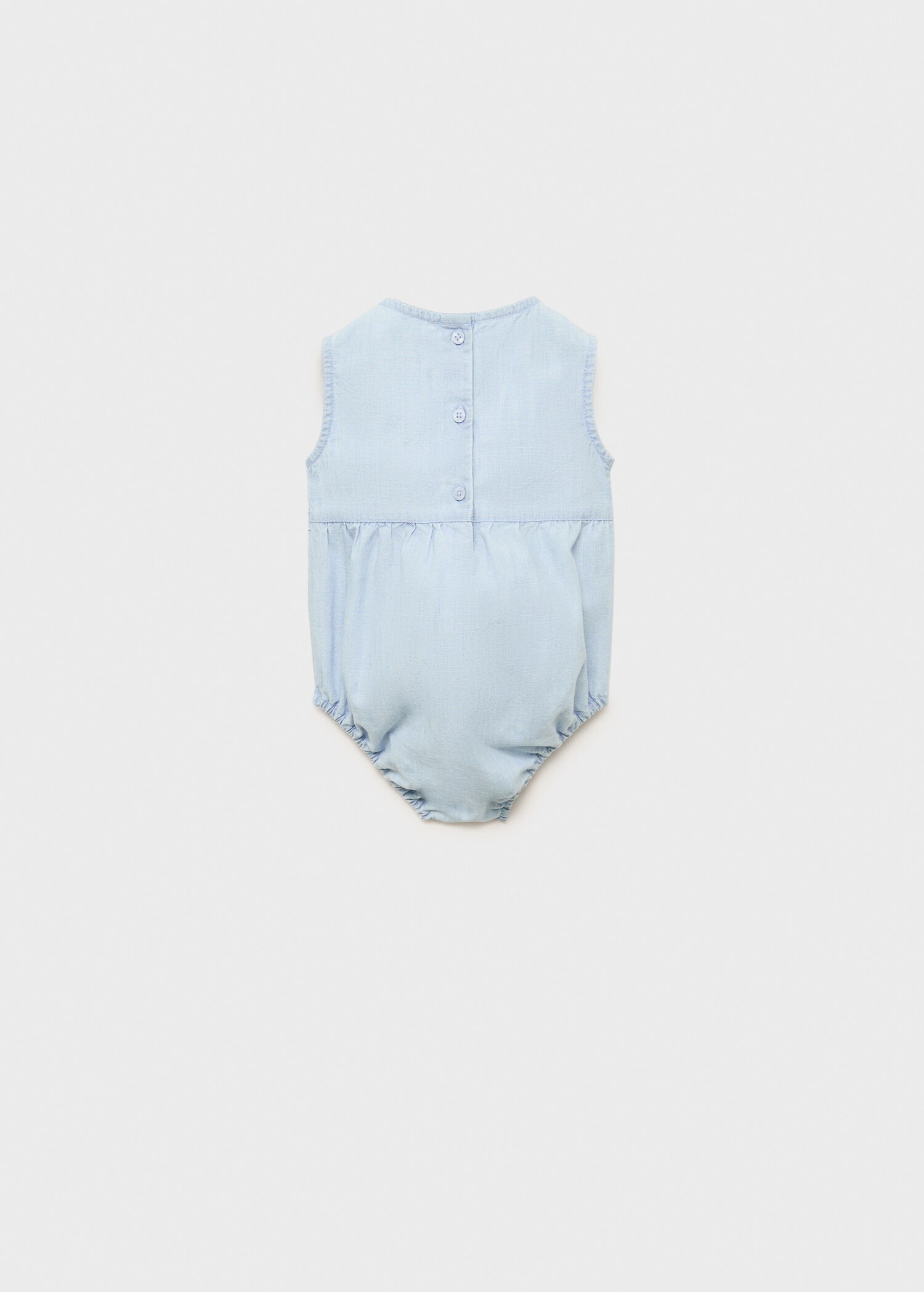 Embroidered denim romper - Reverse of the article