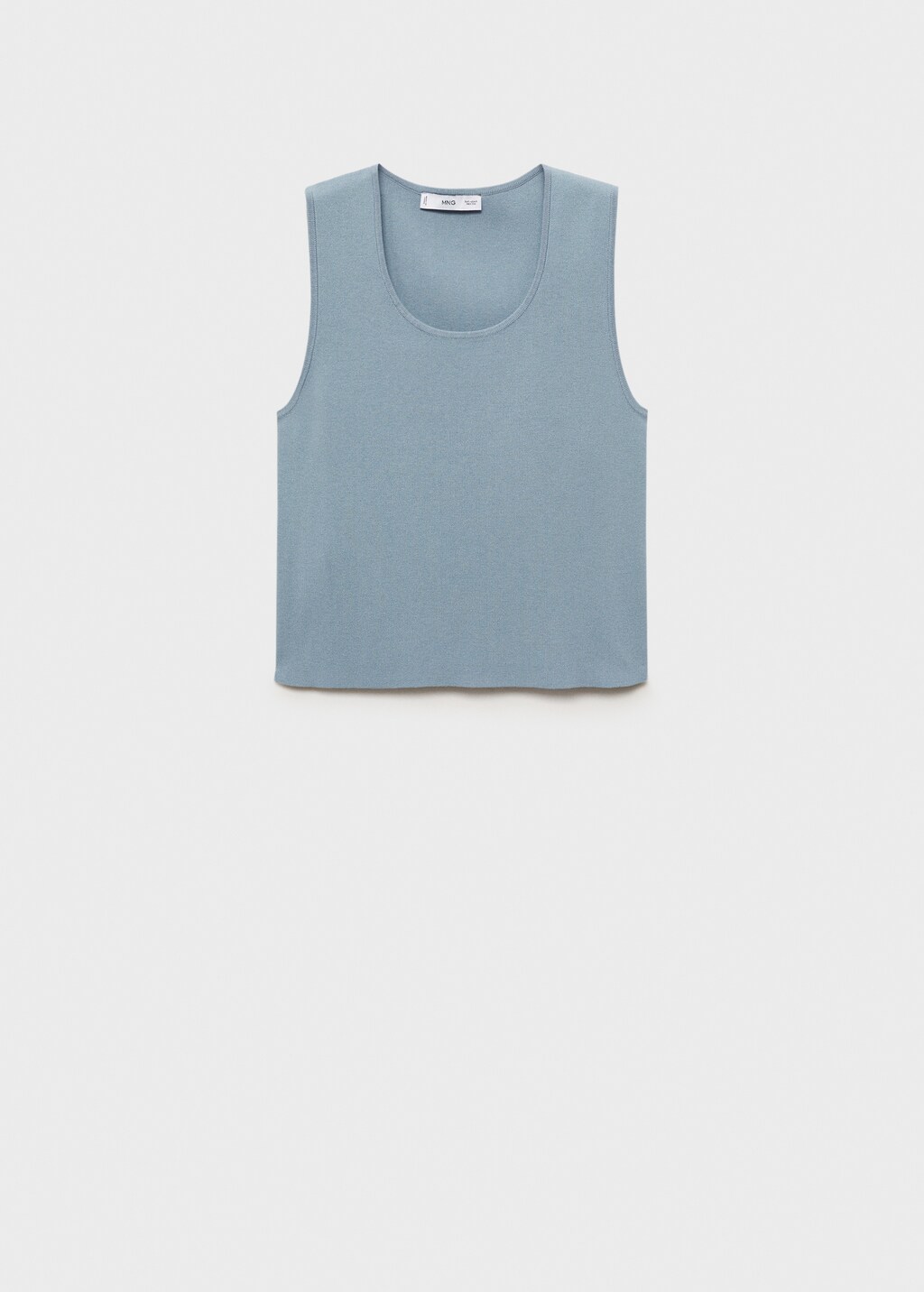 Low-cut knitted crop top - image 5